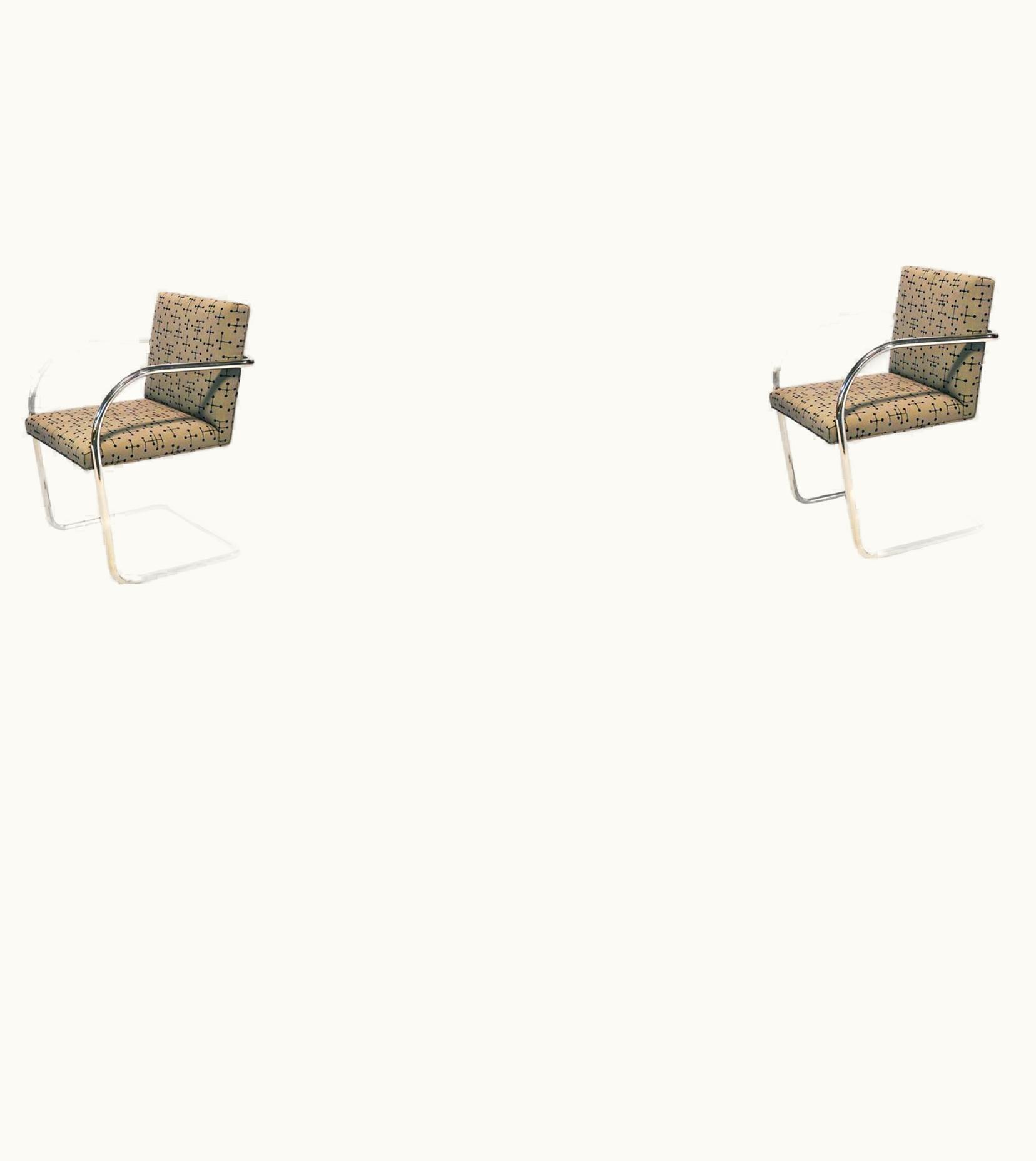 Ludwig Mies van der Rohe Ludwig Mies van der Rohe Set Of Eight, Ten Or 12 Mies Van Der Rohe Tubular Brno Chairs By Knoll