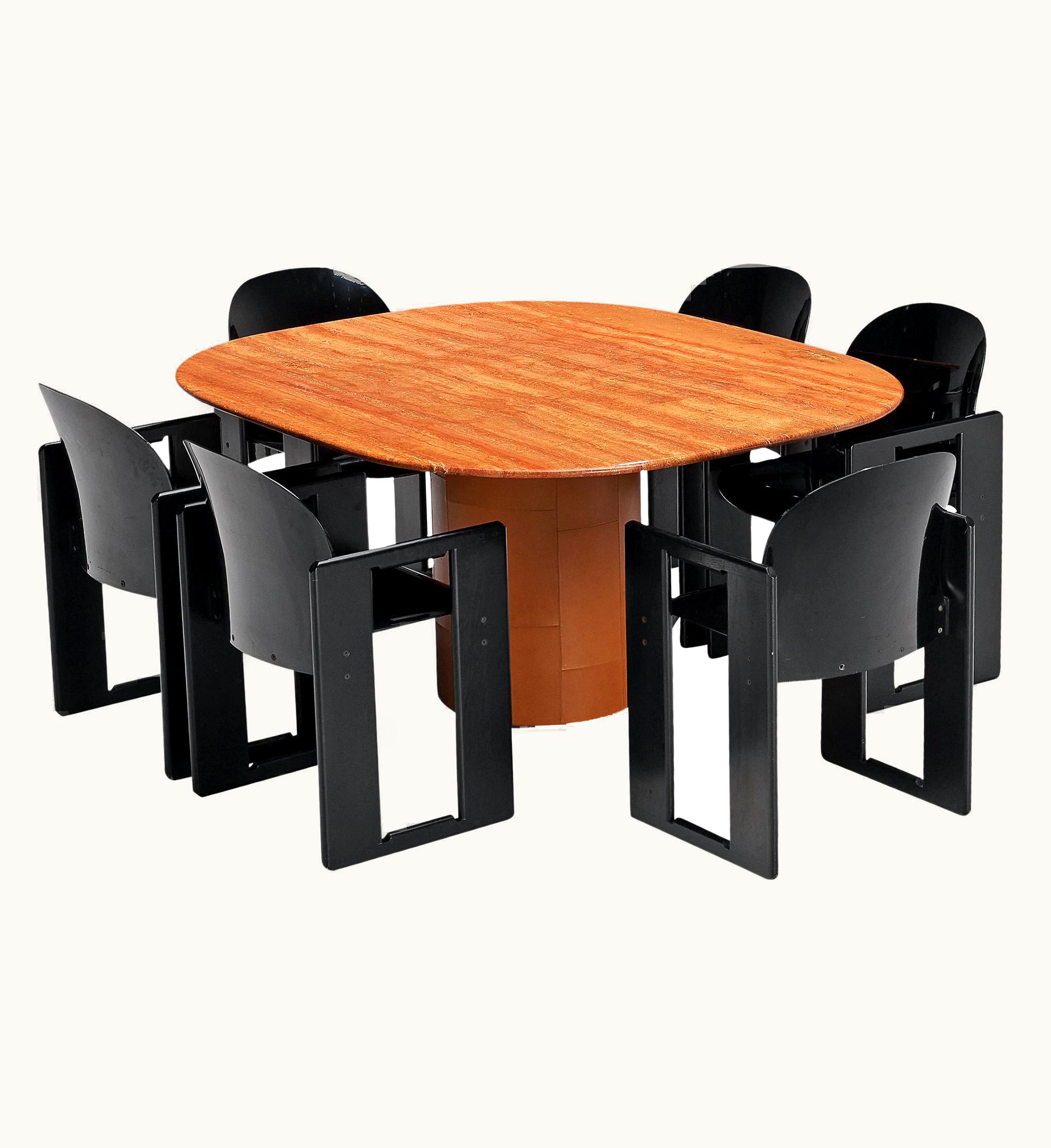 Afra & Tobia Scarpa Afra & Tobia Scarpa For B&B Italia 'Tobio' Dining Table With Dialogo Chairs