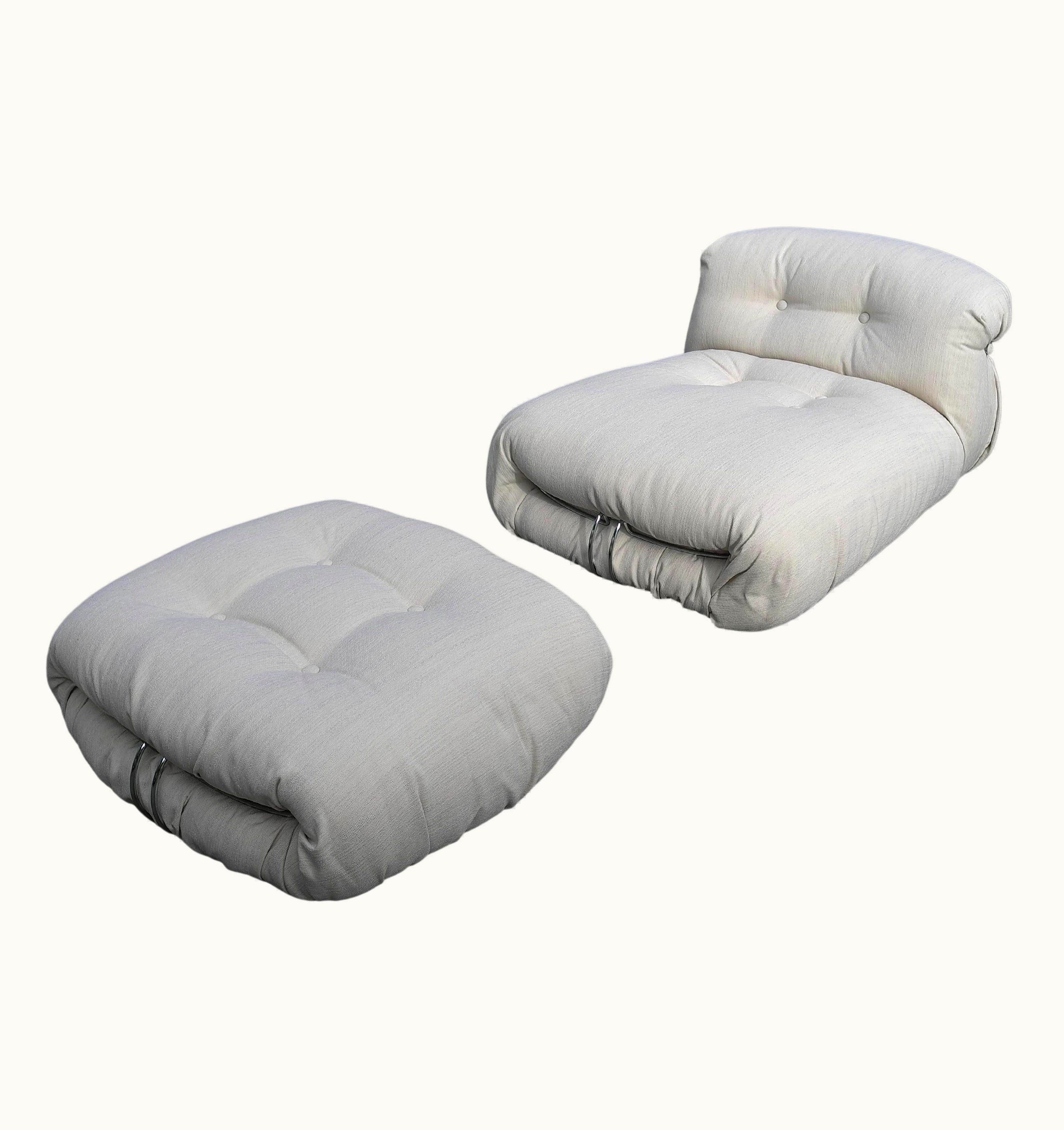 Afra & Tobia Scarpa Afra & Tobia Scarpa 'Soriana' Lounge Chair With Ottoman, Cassina, 1969