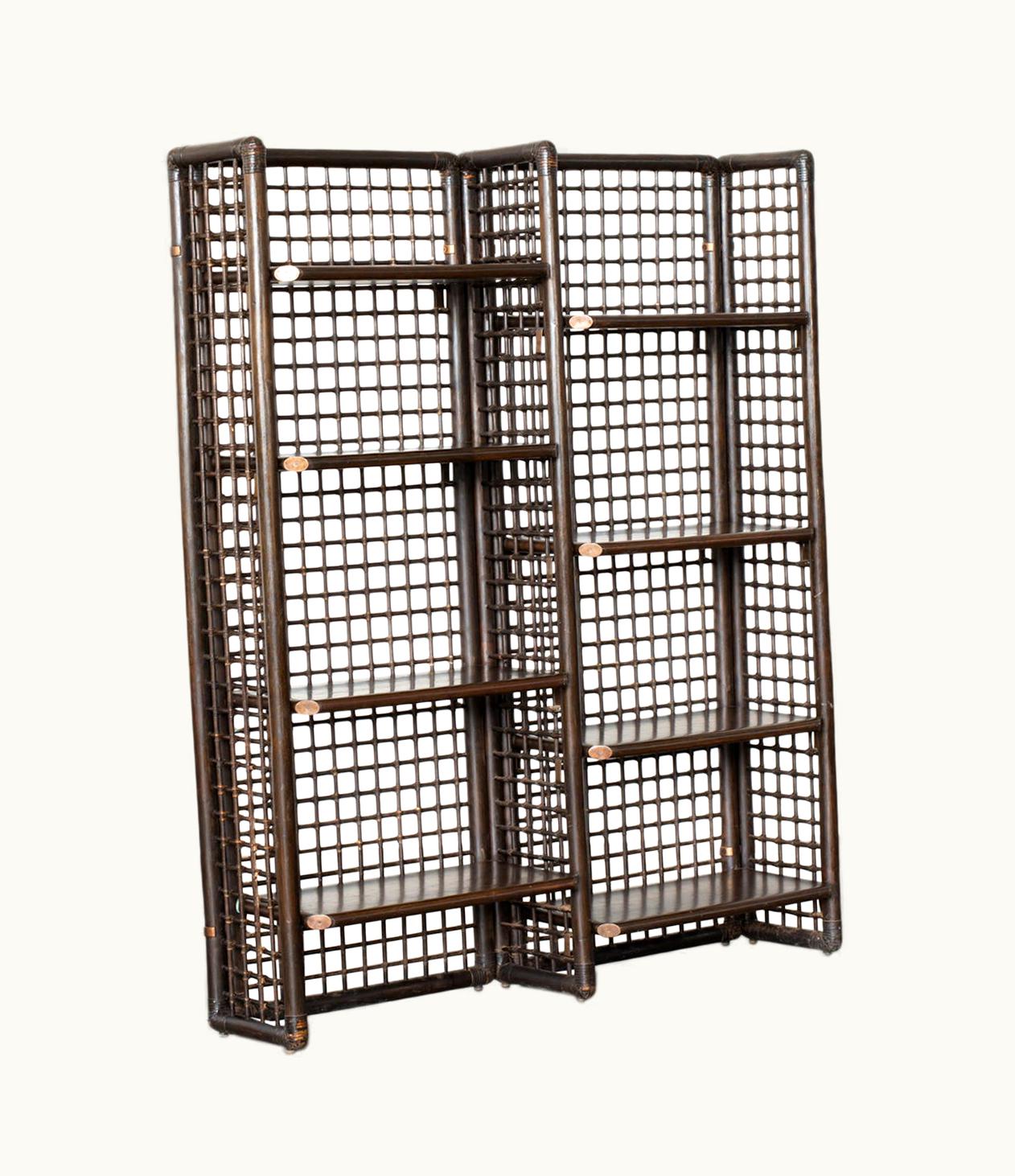 Afra & Tobia Scarpa Afra & Tobia Scarpa Bamboo Bookcase Basilian 1, Afra Tobia Scarpa, B&B Maxalto, Mid-Century Modern