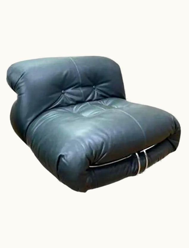 Afra & Tobia Scarpa Afra & Tobia Scarpa Vintage Soriana Leather Chair Design Afra And Tobia Scarpa For Cassina 1970s