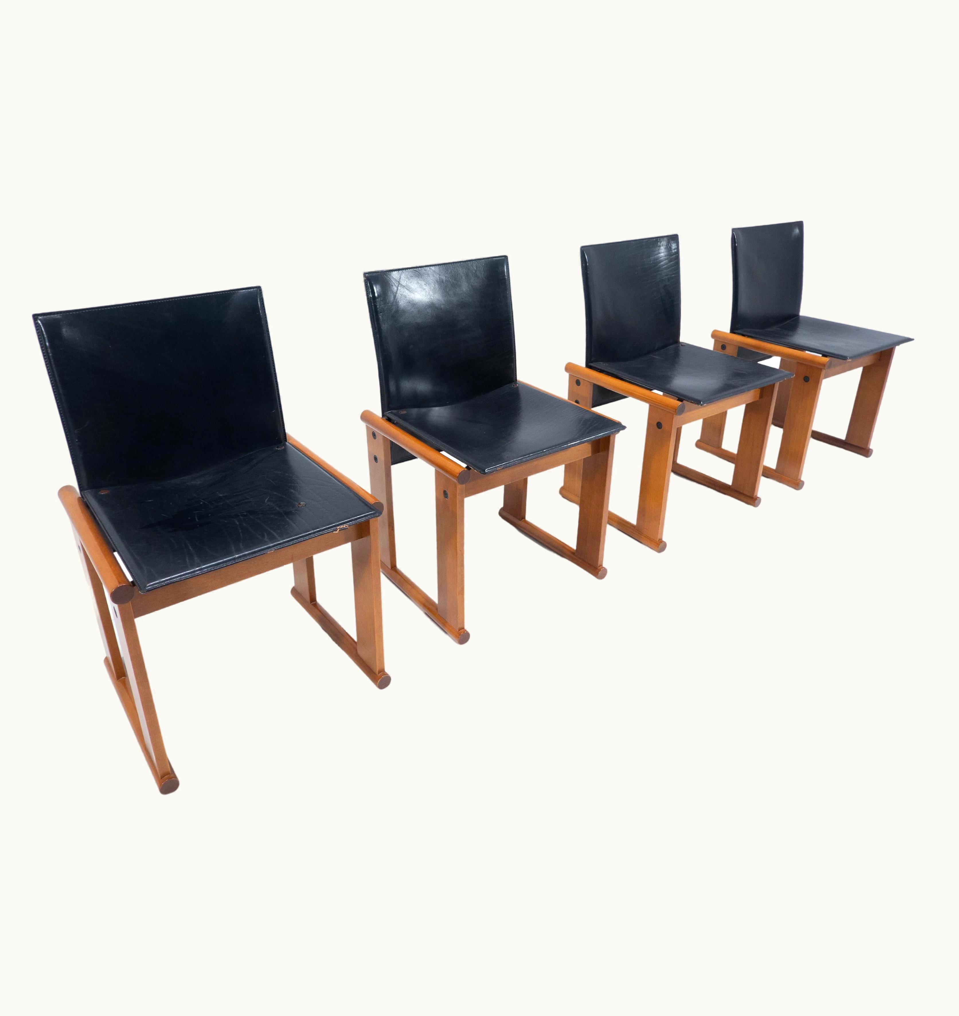 Afra & Tobia Scarpa Afra & Tobia Scarpa Mid-Century Modern Set Of 4 Chairs By Afra And Tobia Scarpa, Italy, 1960s