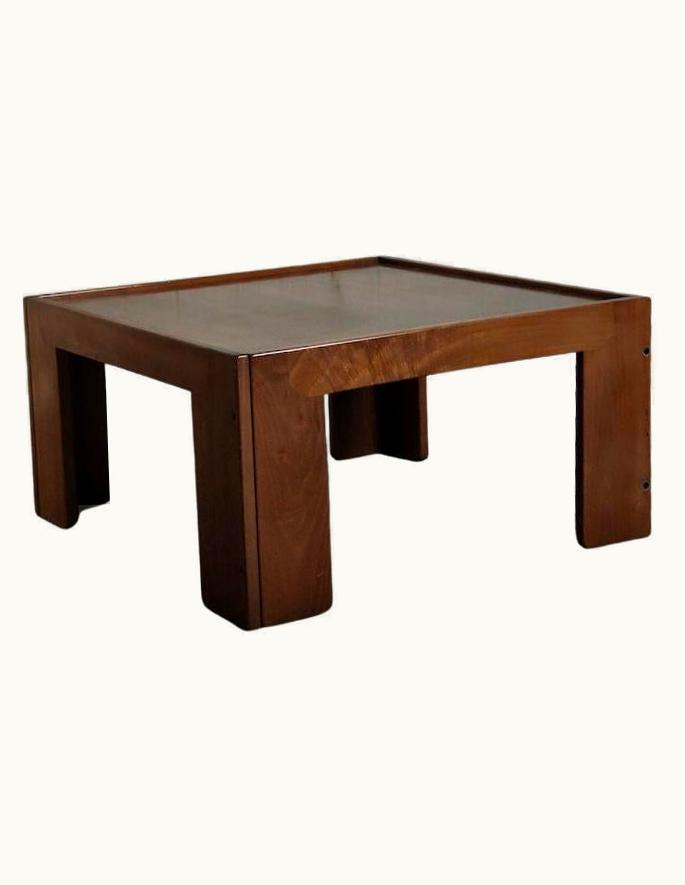 Afra & Tobia Scarpa Afra & Tobia Scarpa Wooden Coffee Table By Afra E Tobia Scarpa For Cassina 1970s