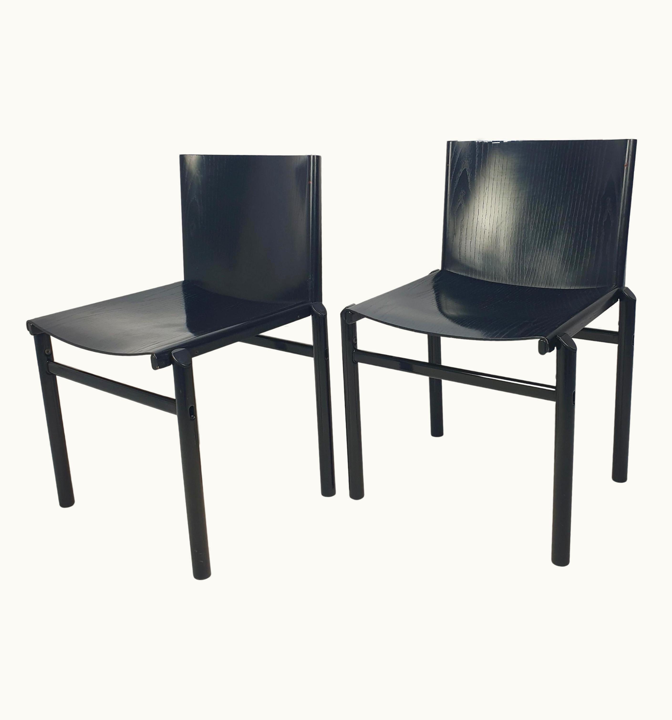 Afra & Tobia Scarpa Afra & Tobia Scarpa Set Of 2 Dining Chairs By Afra & Tobia Scarpa, Italy, 1970's