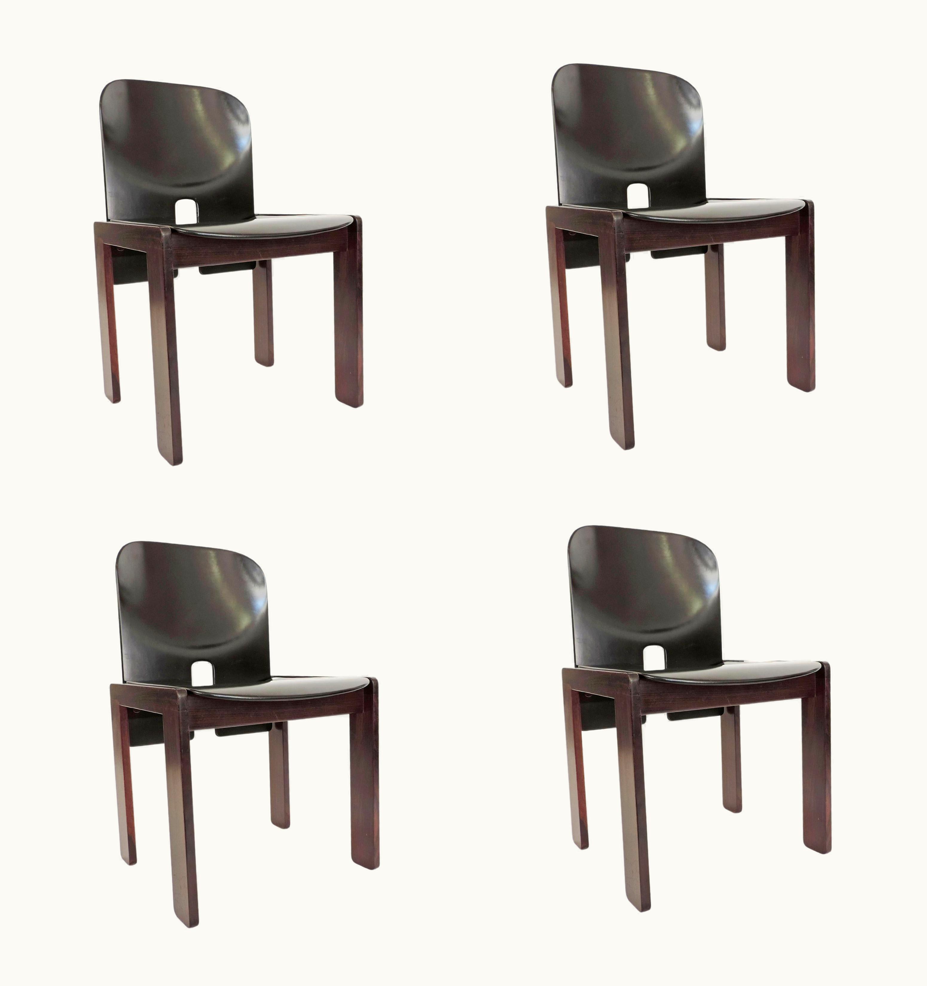Afra & Tobia Scarpa Afra & Tobia Scarpa Afra And Tobia Scarpa Set Of Four Dining Chairs For Cassina, Italy 1965