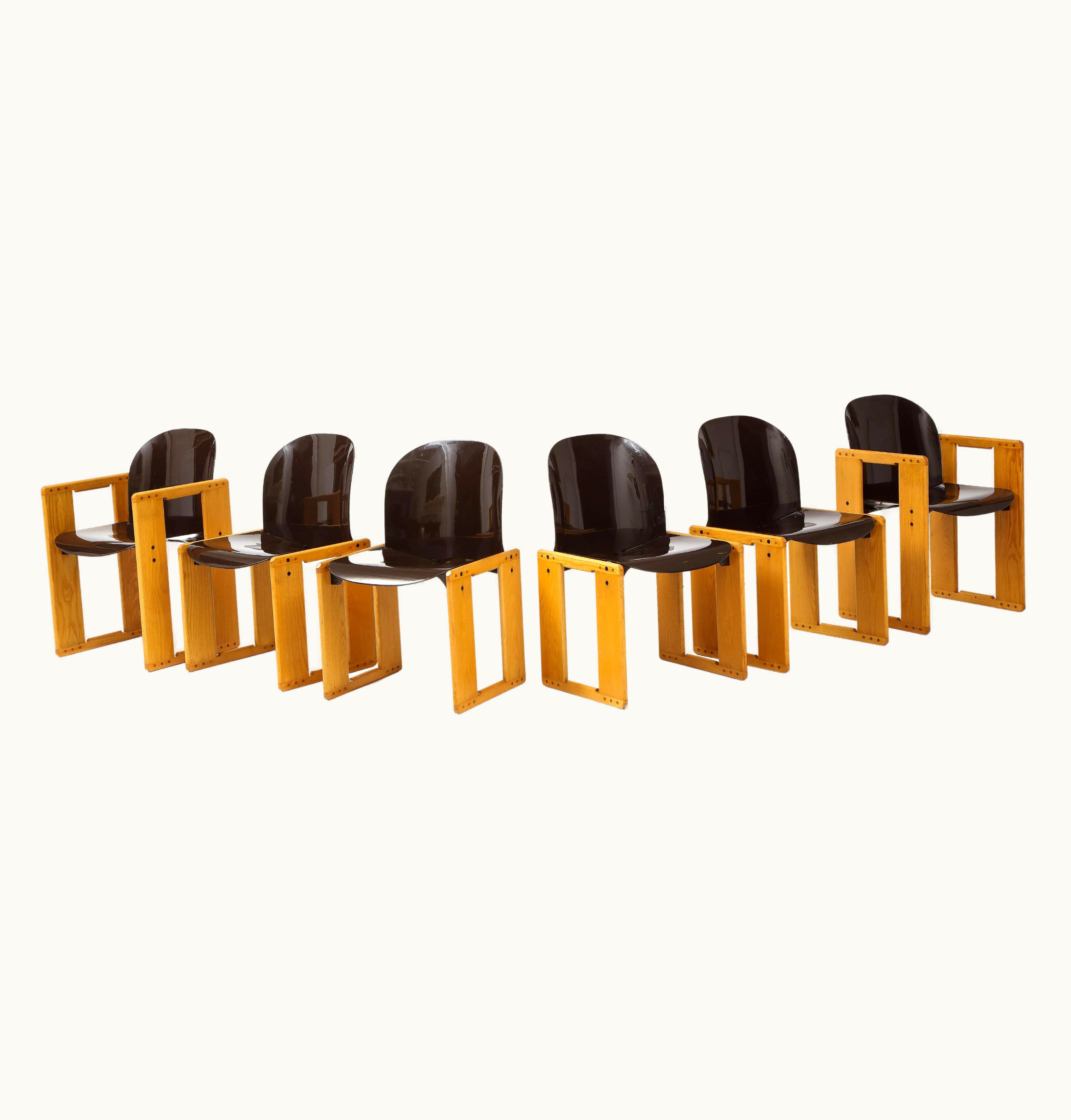 Afra & Tobia Scarpa Afra And Tobia Scarpa For B&B Italia, Set Of Six 'Dialogo' Dining Chairs