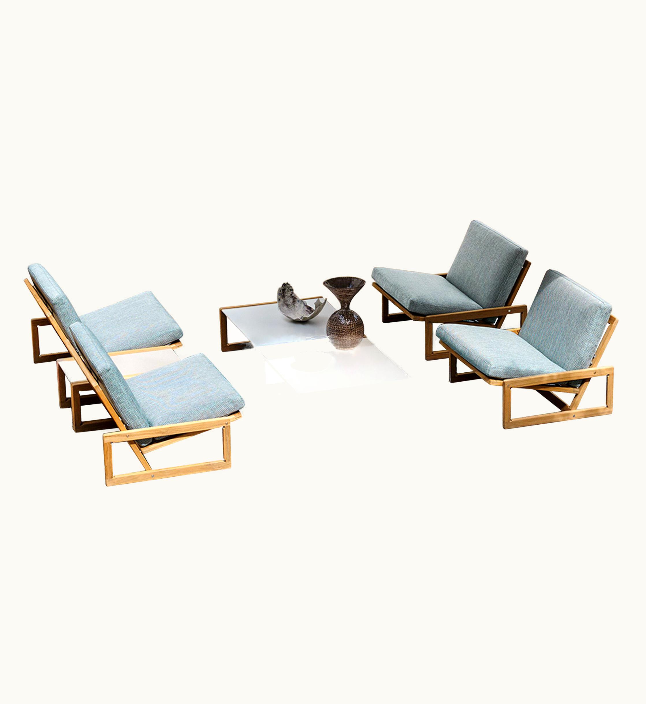 Afra & Tobia Scarpa Afra & Tobia Scarpa Seven Pcs Carlotta Outdoor Group By Tobia Scarpa For Cassina