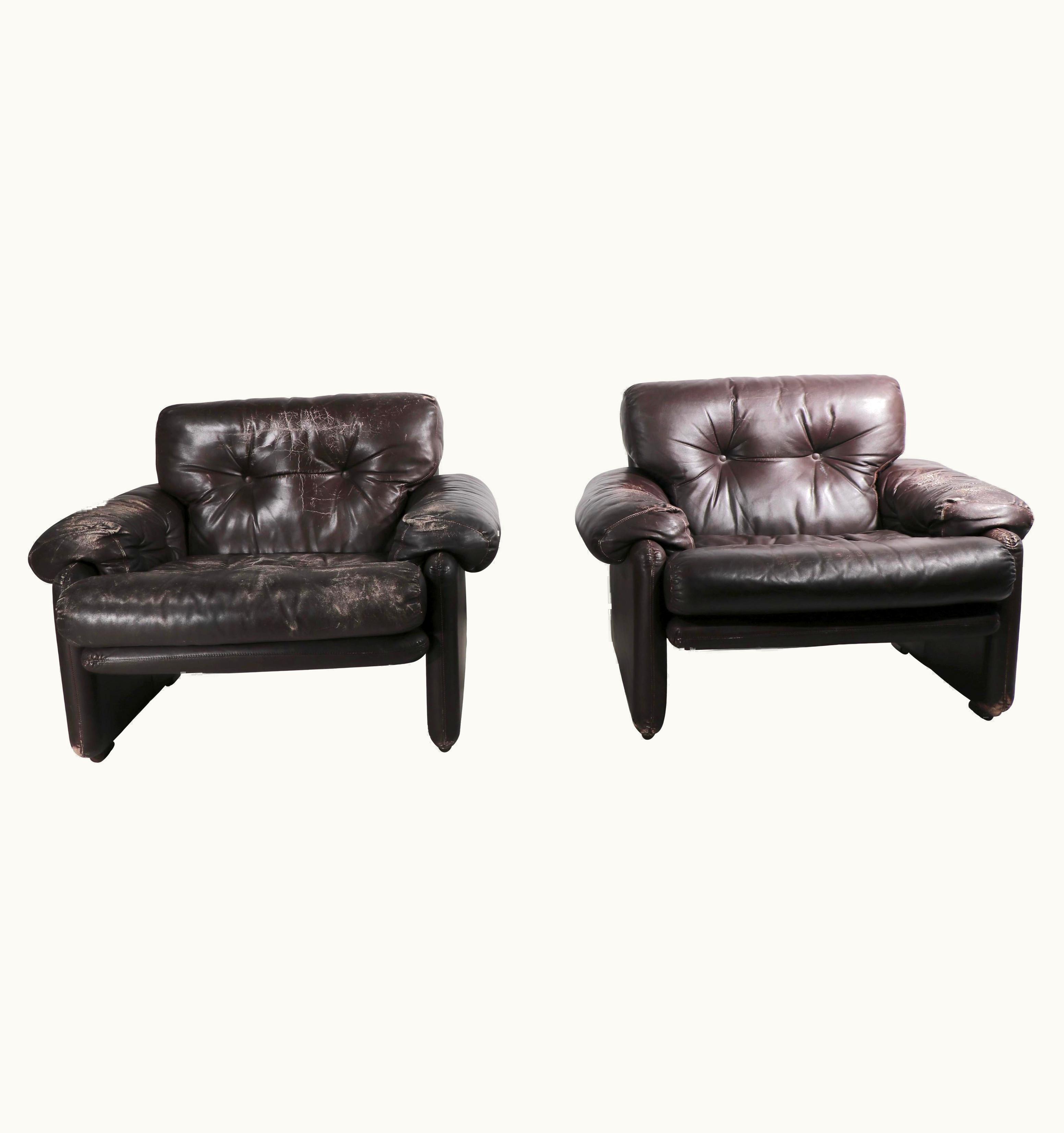 Afra & Tobia Scarpa Afra & Tobia Scarpa Pr Scarpa Design B & B Italia Coronado Lounge Chairs