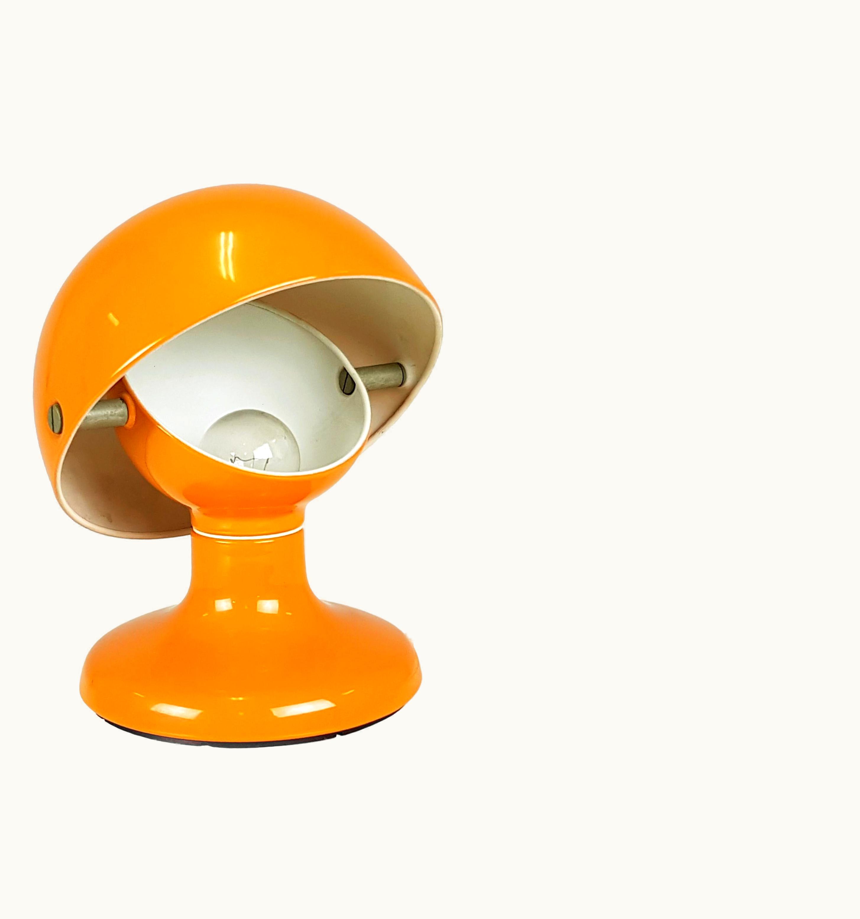 Afra & Tobia Scarpa Afra & Tobia Scarpa Orange Metal Table Lamp Jucker By Tobia & Afra Scarpa For Flos, 1960s