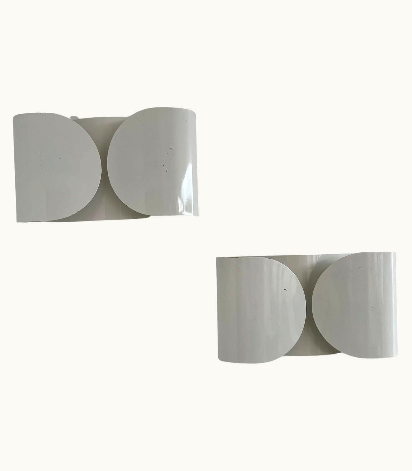 Afra & Tobia Scarpa Afra & Tobia Scarpa Pair Of Mid-Century Wall Lights 'Foglio'