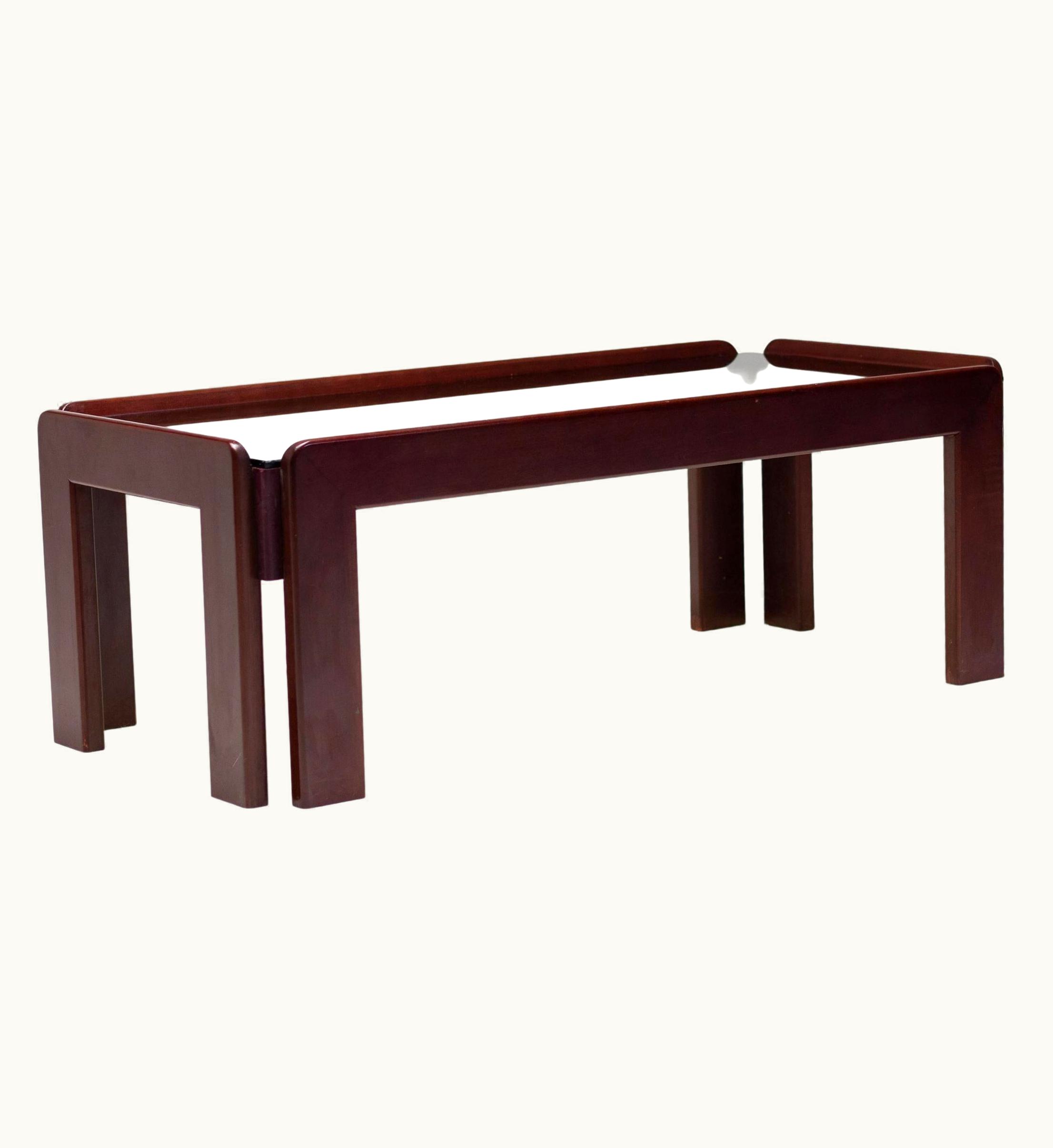 Afra & Tobia Scarpa Afra & Tobia Scarpa Cassina Mahogany Coffee Table By Afra & Tobia Scarpa