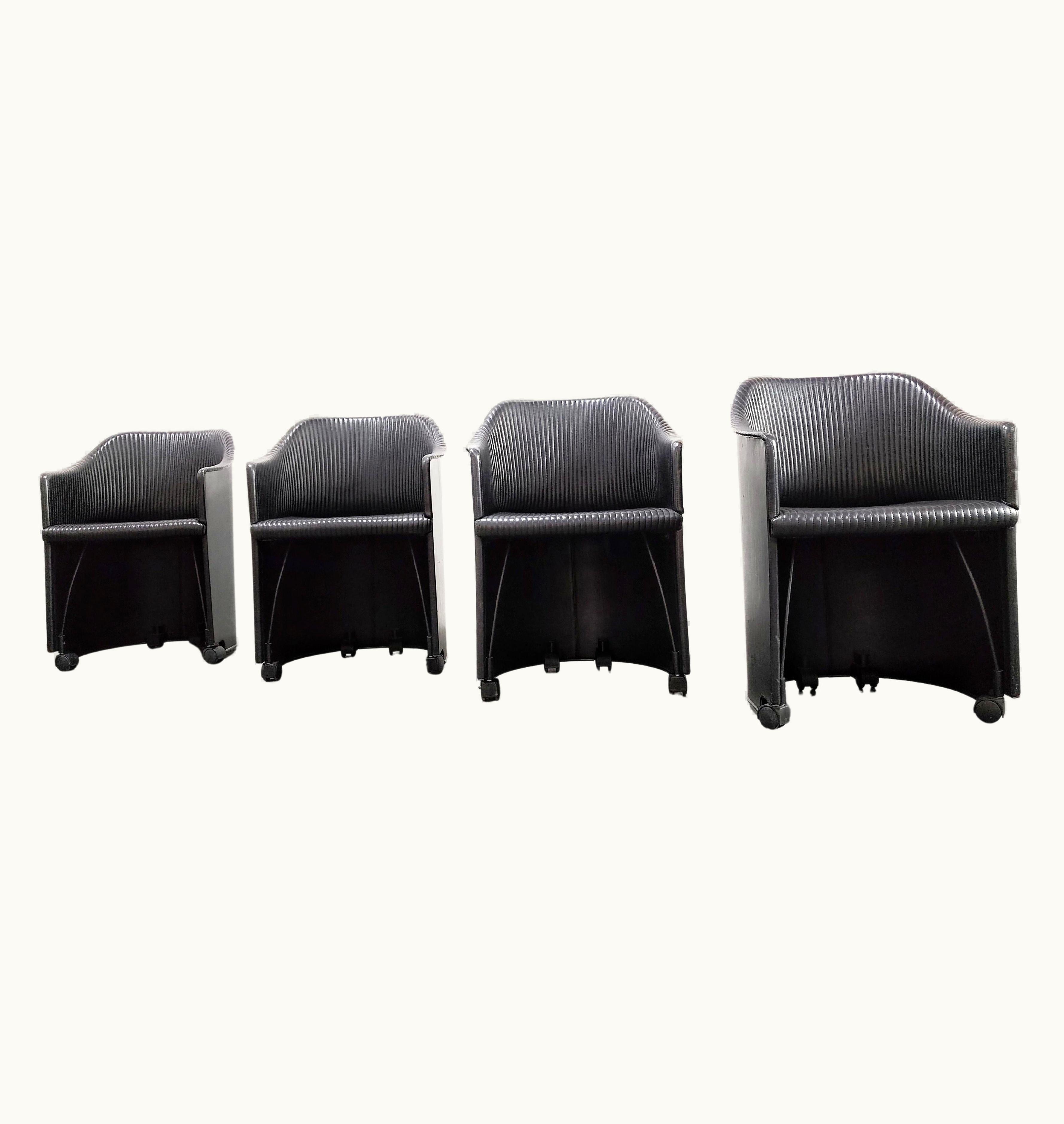 Afra & Tobia Scarpa Afra & Tobia Scarpa Leather Armchairs By Afra & Tobia Scarpa For Maxalto, Artona Model 8552, Italy