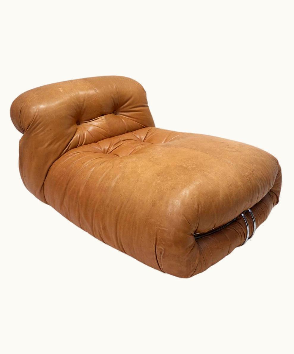 Afra & Tobia Scarpa Afra & Tobia Scarpa Mid-Century Soriana Lounge Chair, Tobia & Afra Scarpa Orignal Leather, 1970s