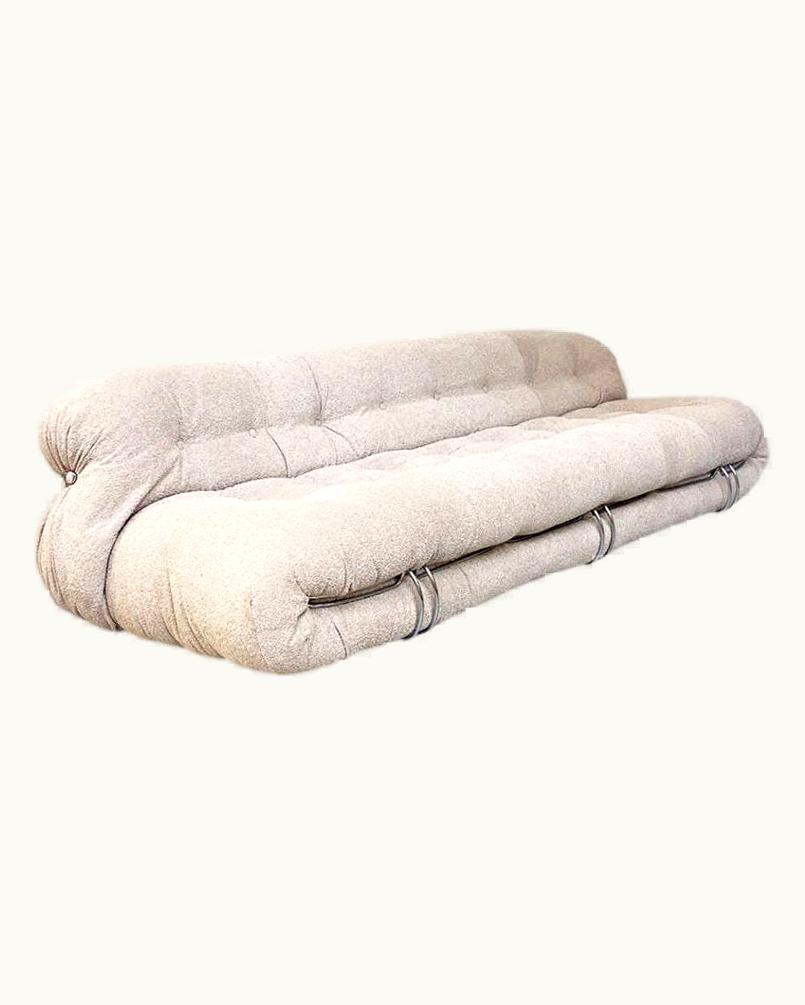 Afra & Tobia Scarpa Italian Three-Seater Sofa Mod, Soriana By Afra & Tobia Scarpa For Cassina, 1970s
