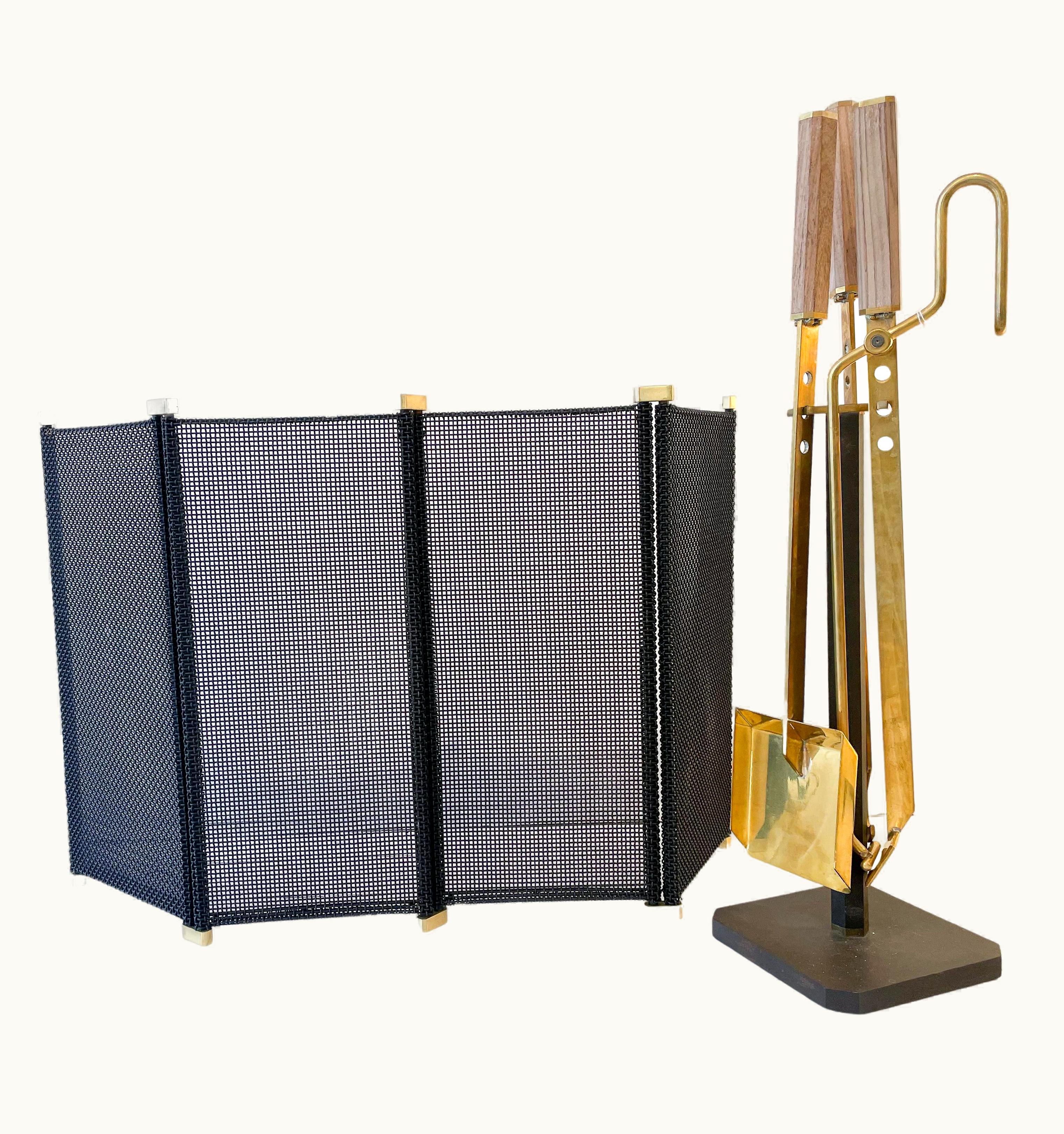 Afra & Tobia Scarpa Fireplace Set By Afra & Tobia Scarpa For Dimensione Fuoco, Italy, 1970s