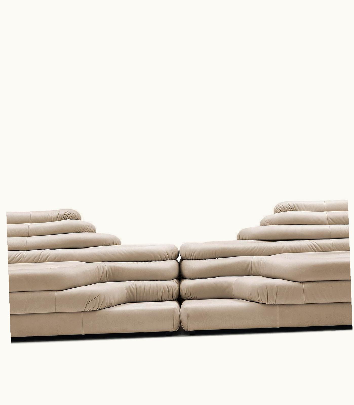Ubald Klug De Sede DS-1025/09 Terrazza Sofa In Perla Upholstery By Ubald Klug UZ0200516