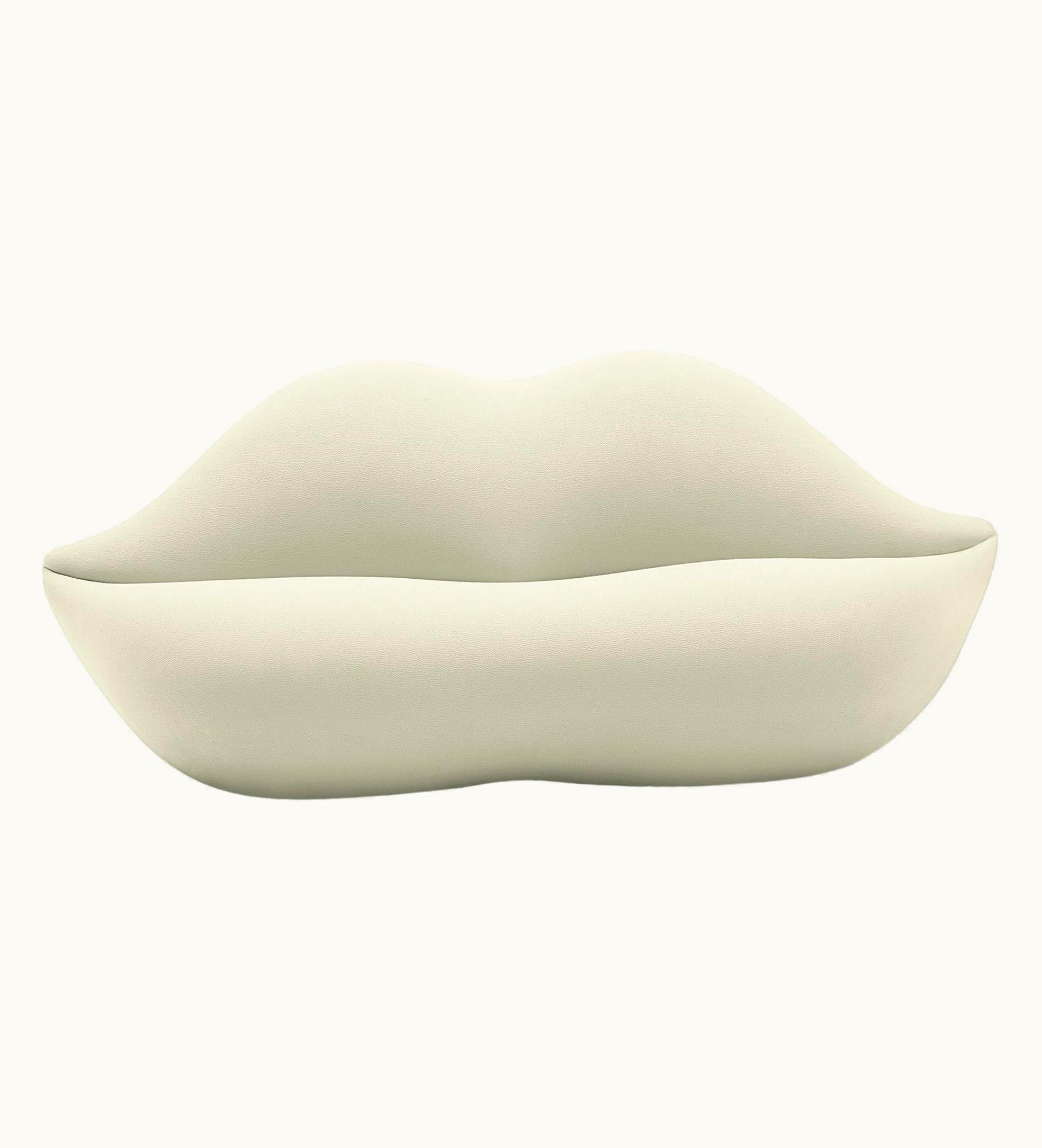 Studio 65 Gufram, 'Bocca Unlimited' Lip-Shaped Sofa, 335-Ivory, By Studio 65
