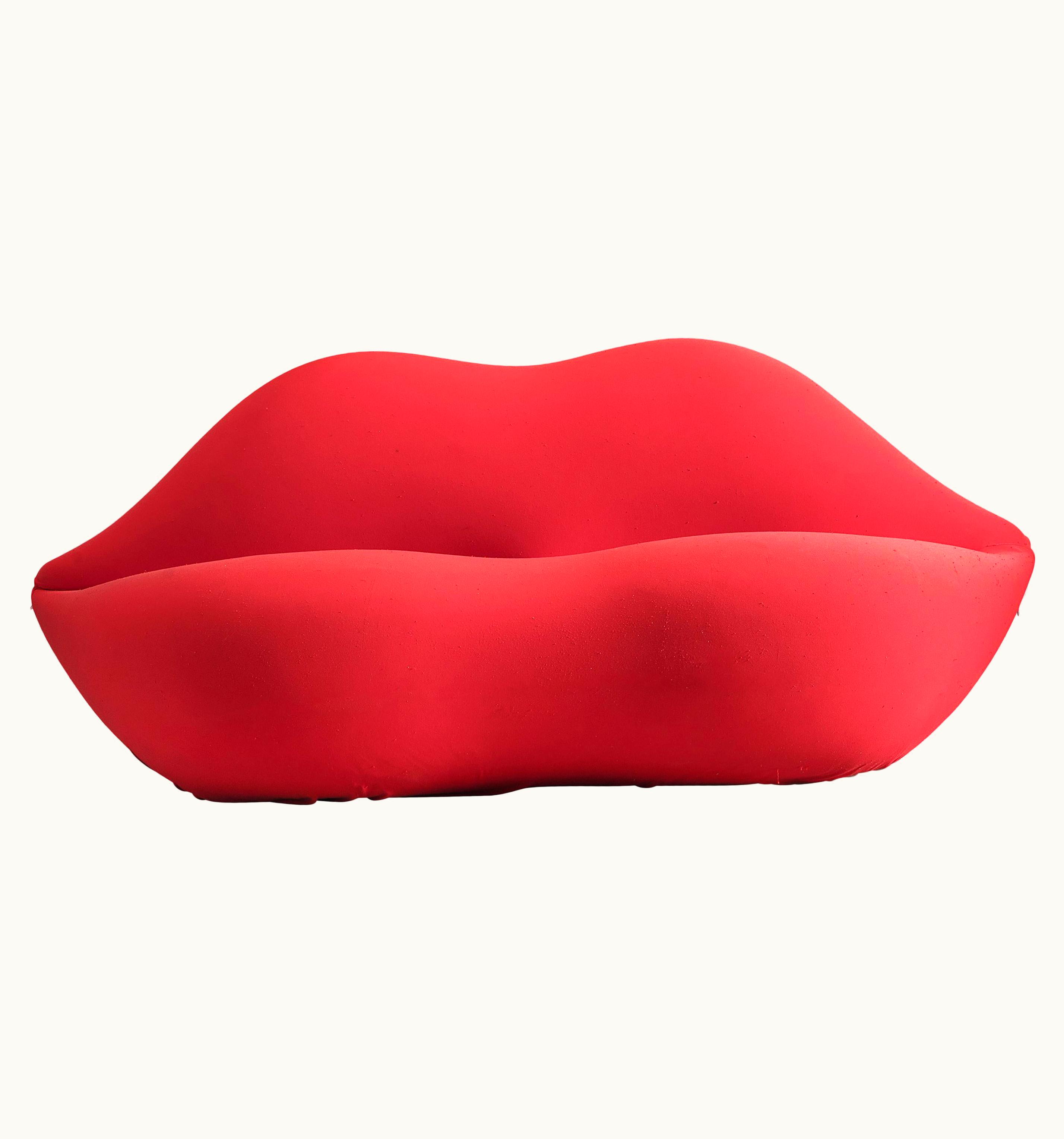 Studio 65 Iconic Studio 65 'Bocca' Lip Sofa In Red Upholstery
