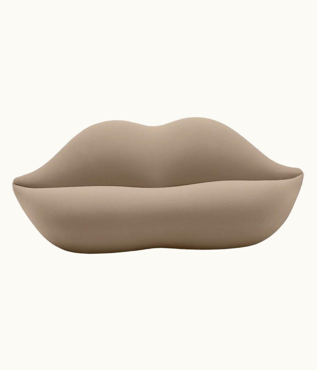Studio 65 Studio 65 Gufram, Bocca Lip-Shaped Sofa, Biscuit, By Studio 65