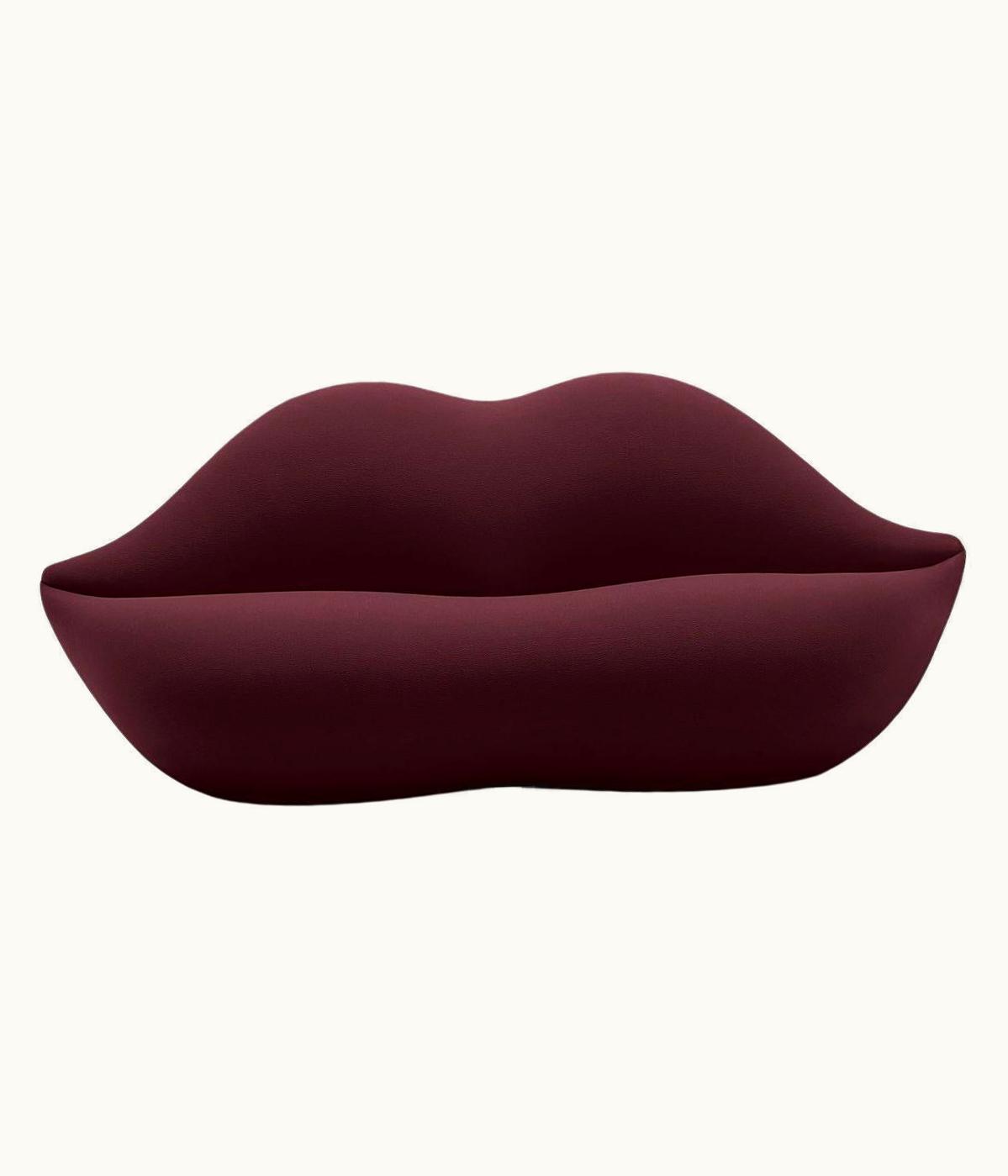 Studio 65 Studio 65 Gufram, Bocca Lip-Shaped Sofa, Wine, By Studio 65