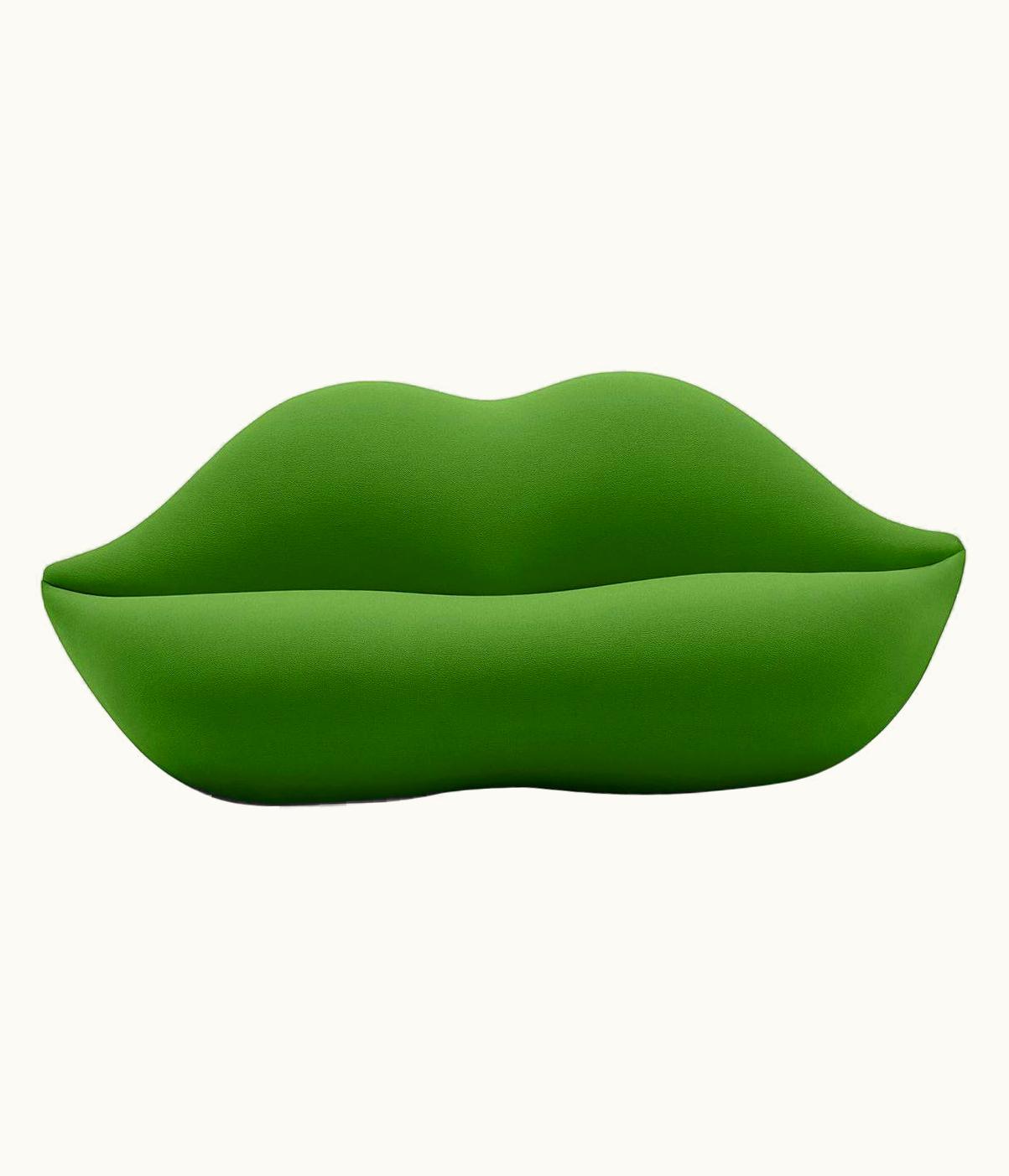 Studio 65 Gufram, Bocca Lip-Shaped Sofa, Grass, By Studio 65