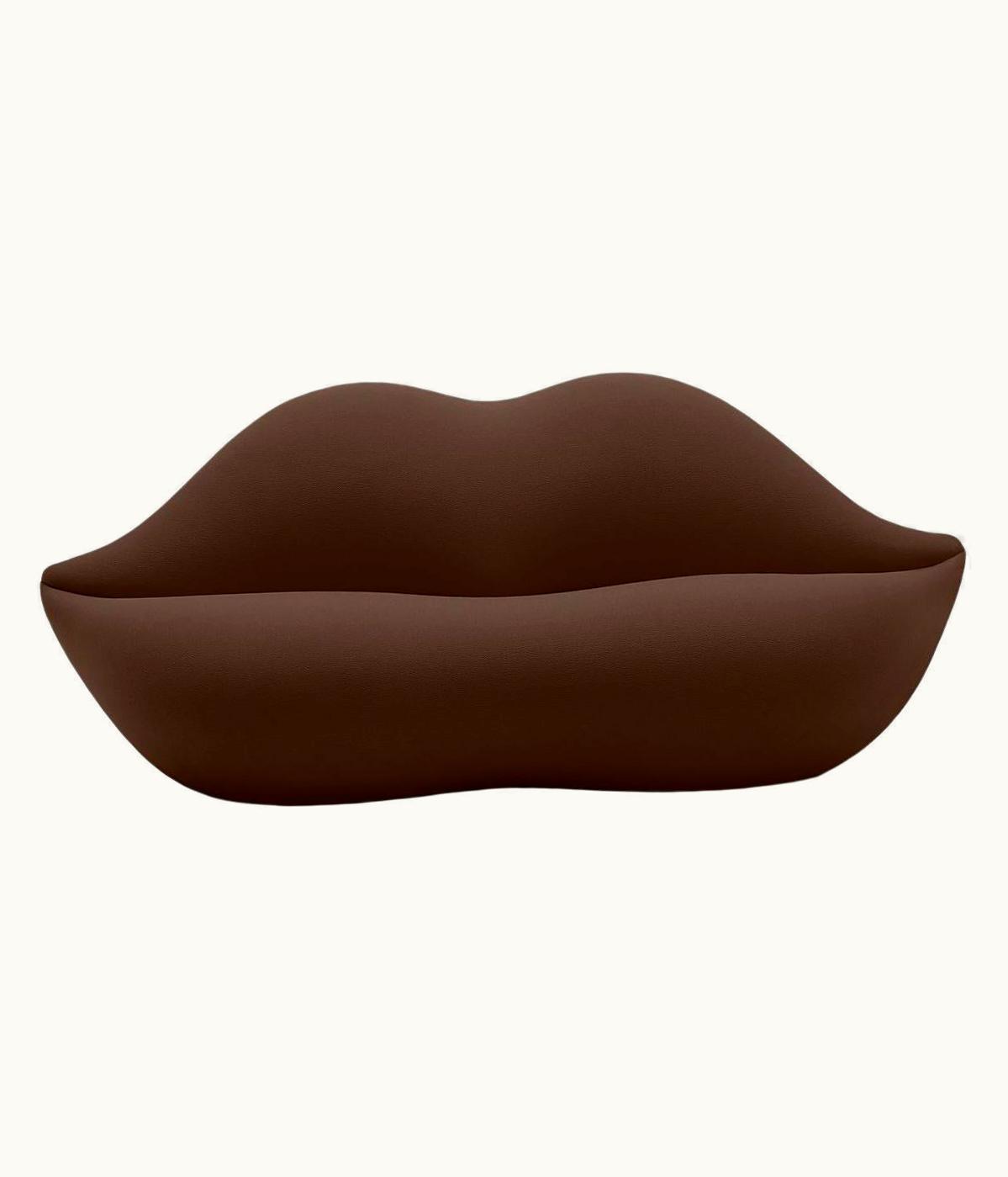 Studio 65 Studio 65 Gufram, Bocca Lip-Shaped Sofa, Chocolate, By Studio 65