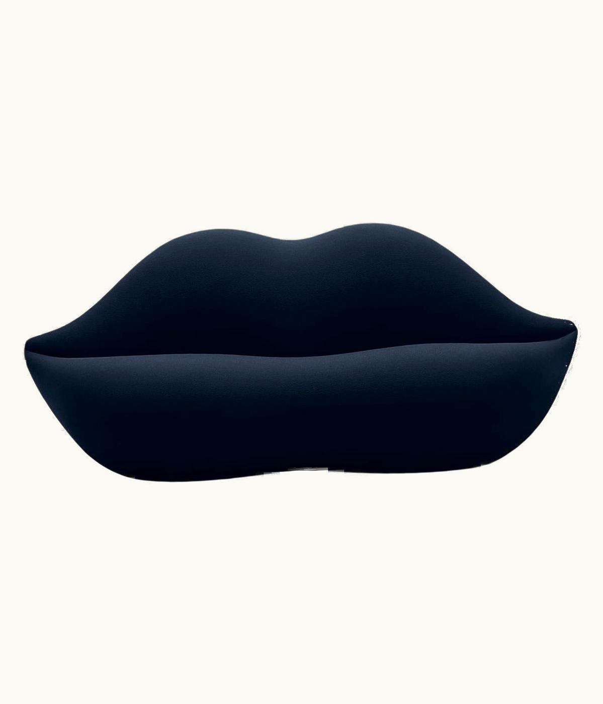 Studio 65 Gufram, Bocca Lip-Shaped Sofa, Midnight, By Studio 65