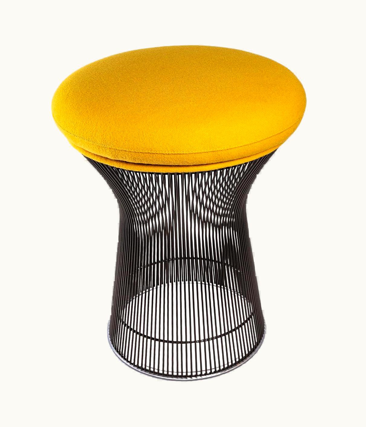 Warren Platner Warren Platner, Knoll International, Kvadrat Tonus Fabric Stool Bronze Metal UZ0200613