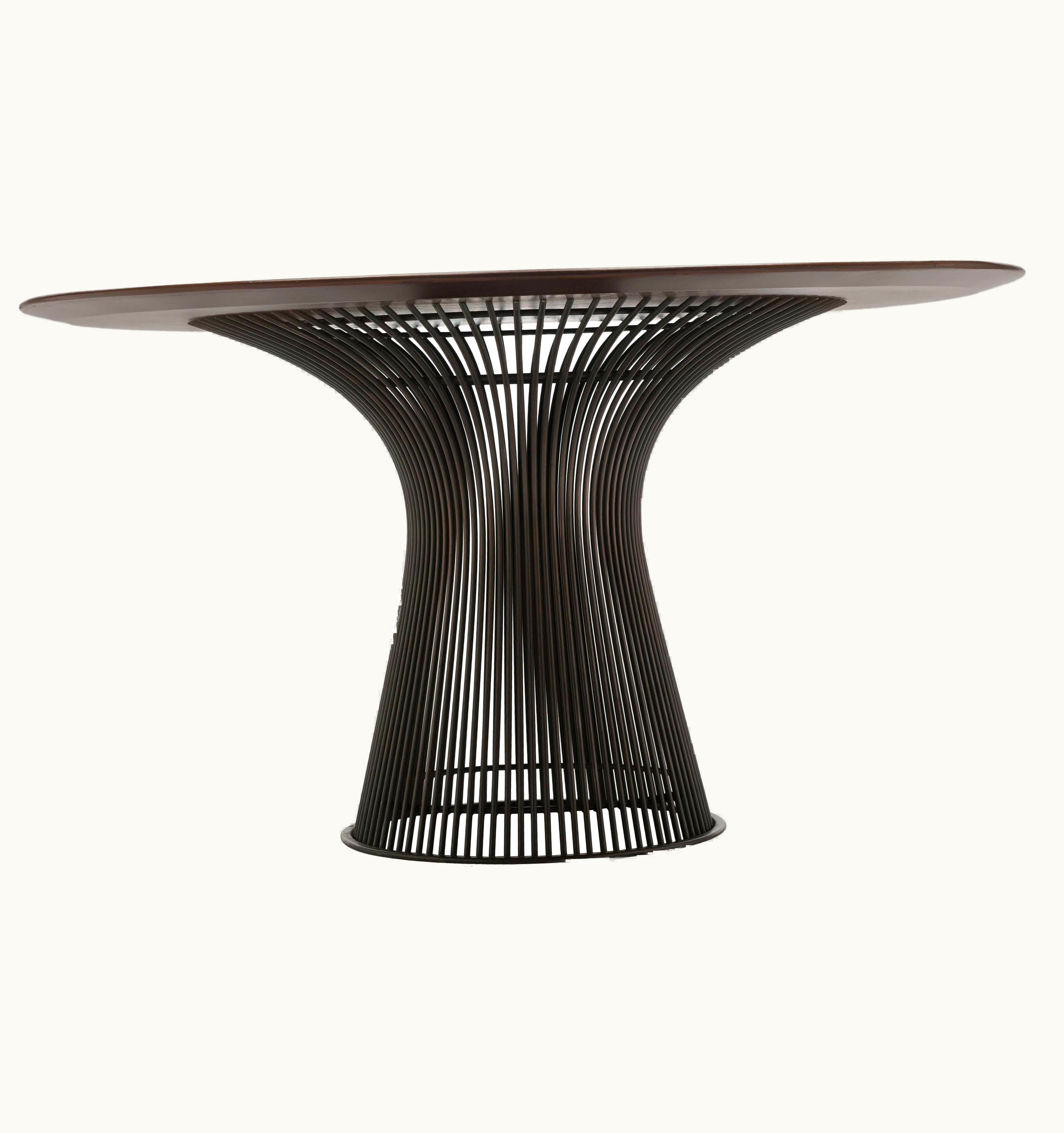 Warren Platner Warren Platner Rosewood And Bronze 1960s Warren Platner Dining Table By Knoll