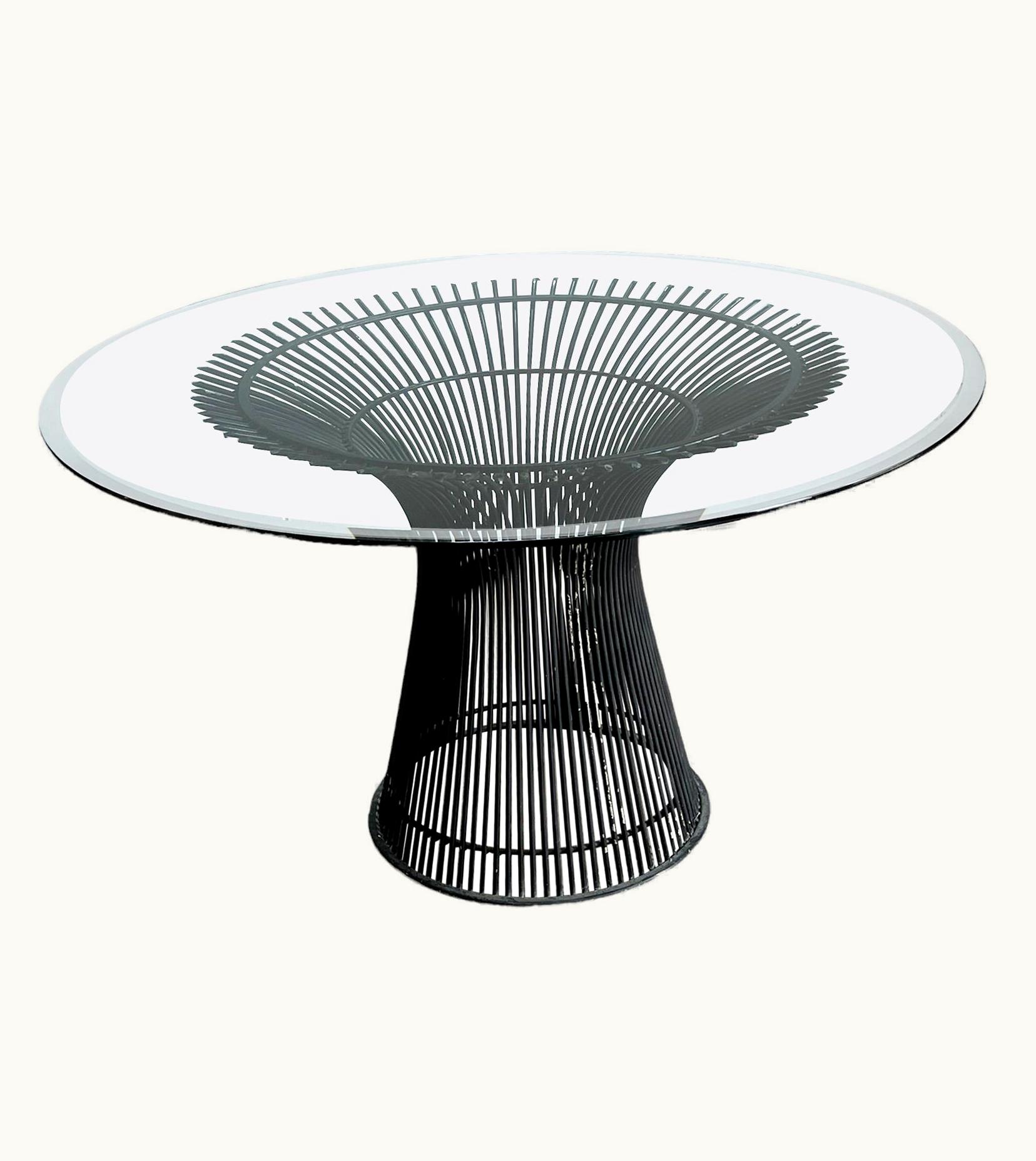 Warren Platner Warren Platner Steel And Glass Dining Table For Knoll