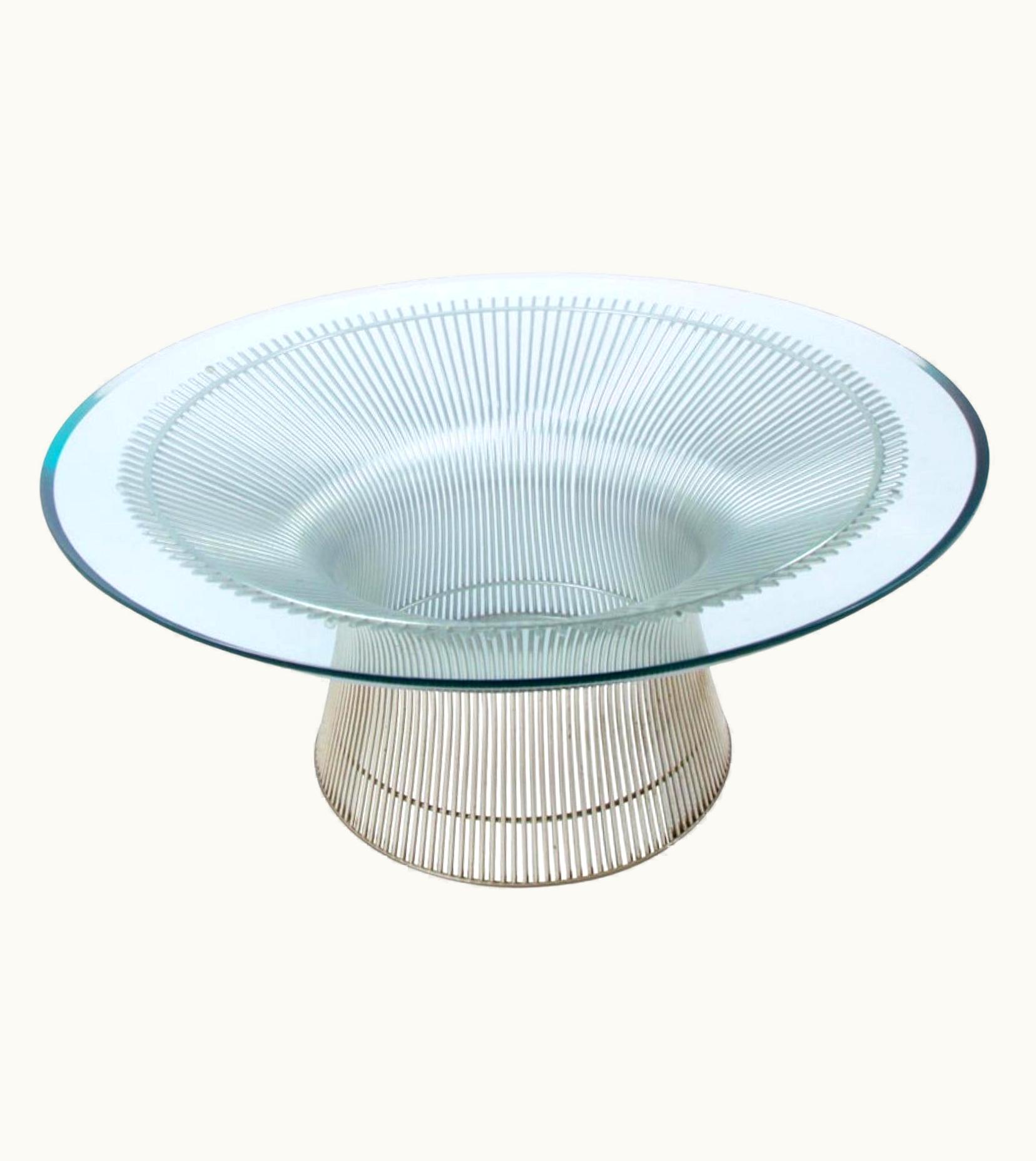 Warren Platner Warren Platner Warren Plater For Knoll Coffee Cocktail Table Chrome Glass Mid-Century Classic