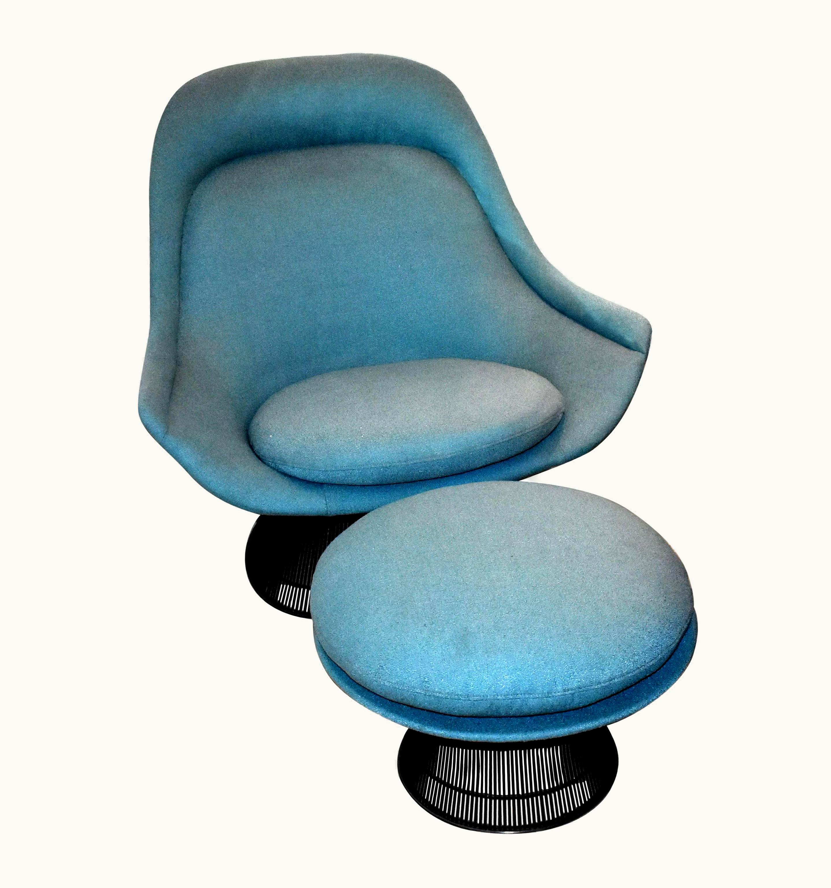 Warren Platner Warren Platner 1976 Warren Platner For Knoll Bronze Lounge Chair And Ottoman