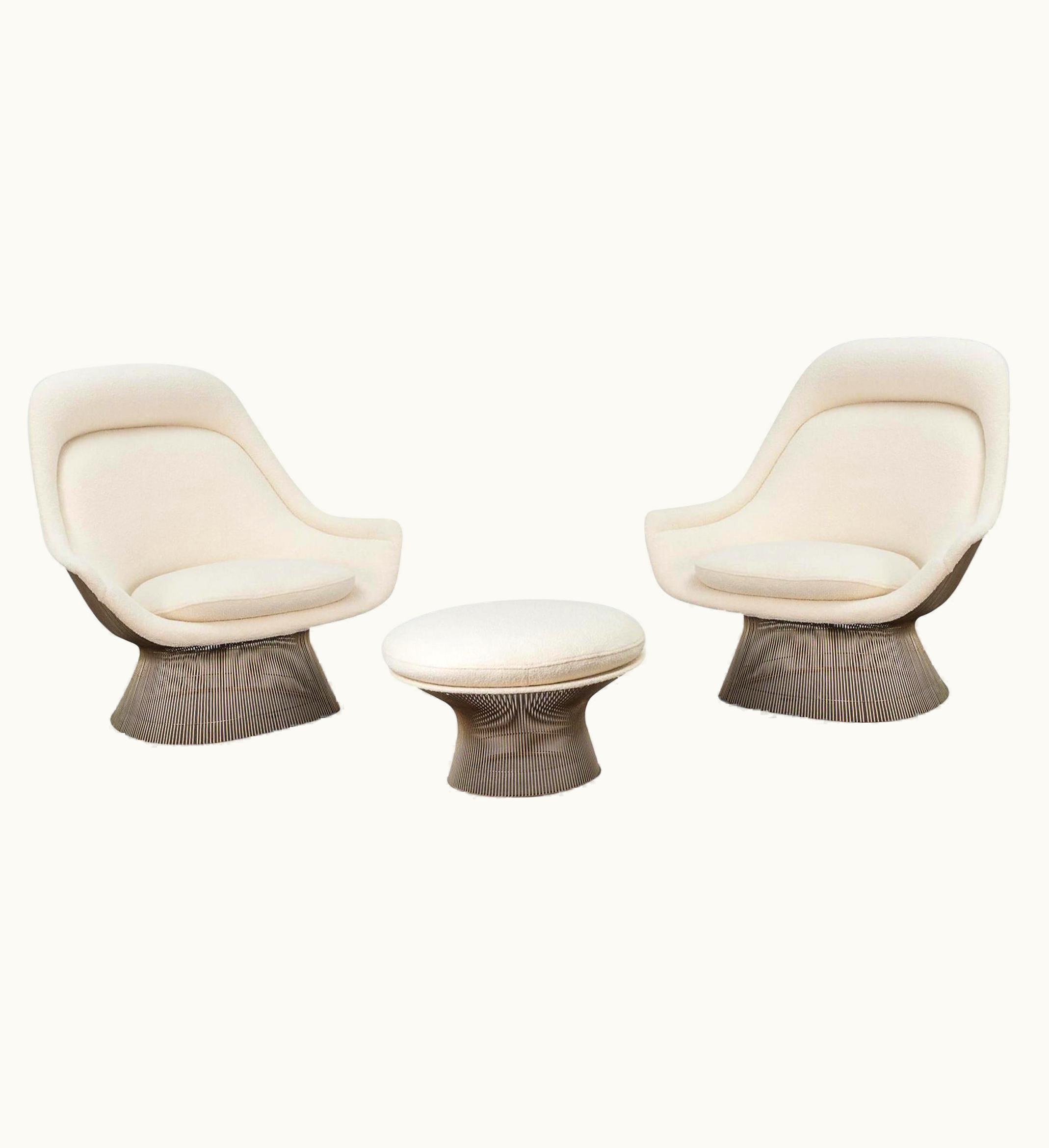 Warren Platner Warren Platner Pair Of Warren Platner Easy Lounge Chairs And Ottoman
