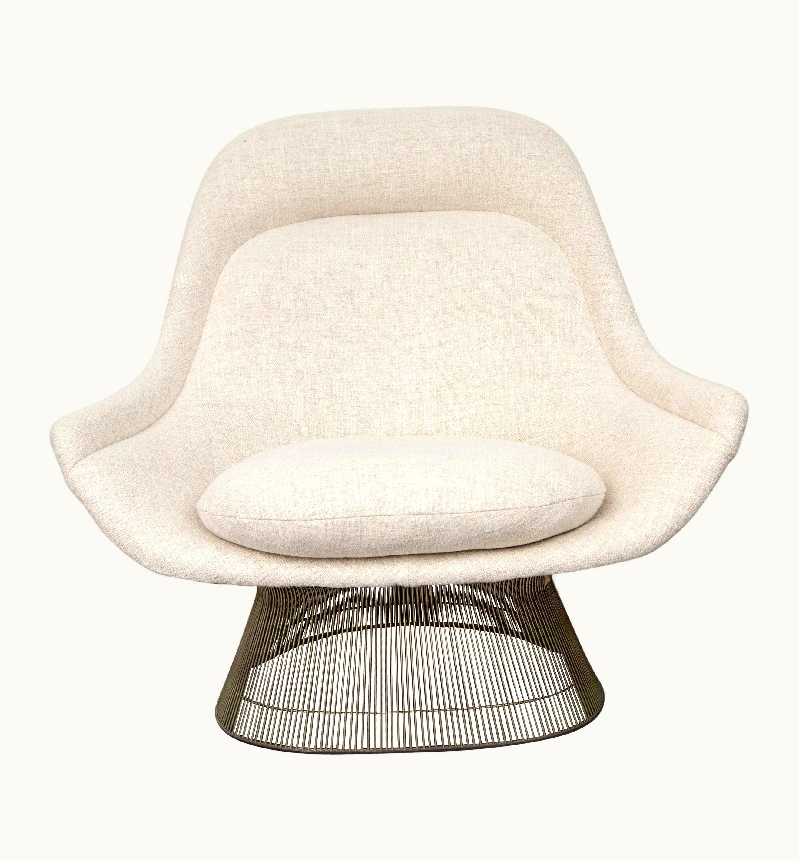 Warren Platner For Knoll Chair Reupholstered In New Maharam Wool Fabric