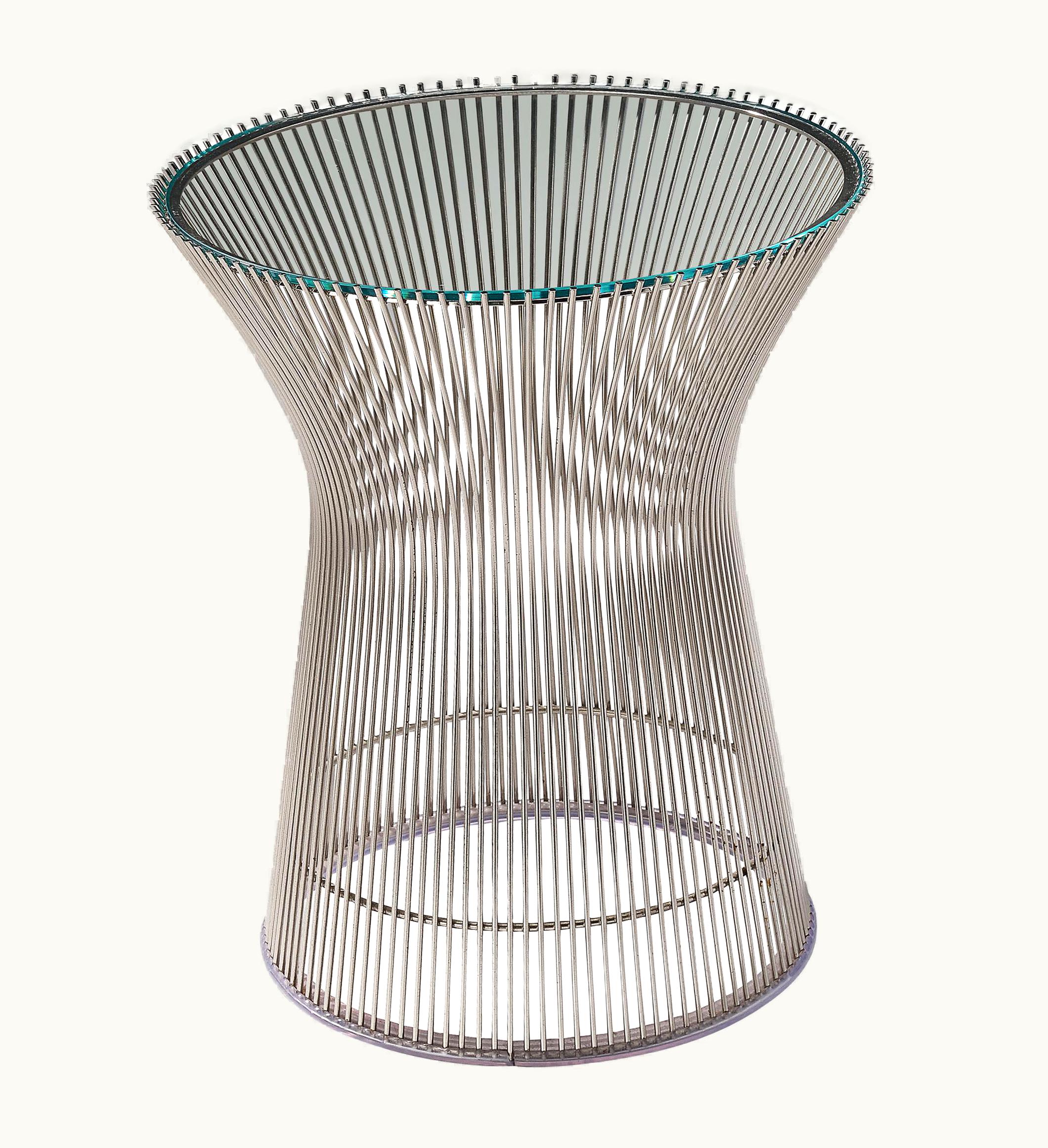 Warren Platner For Knoll International Side Table In Glass And Steel