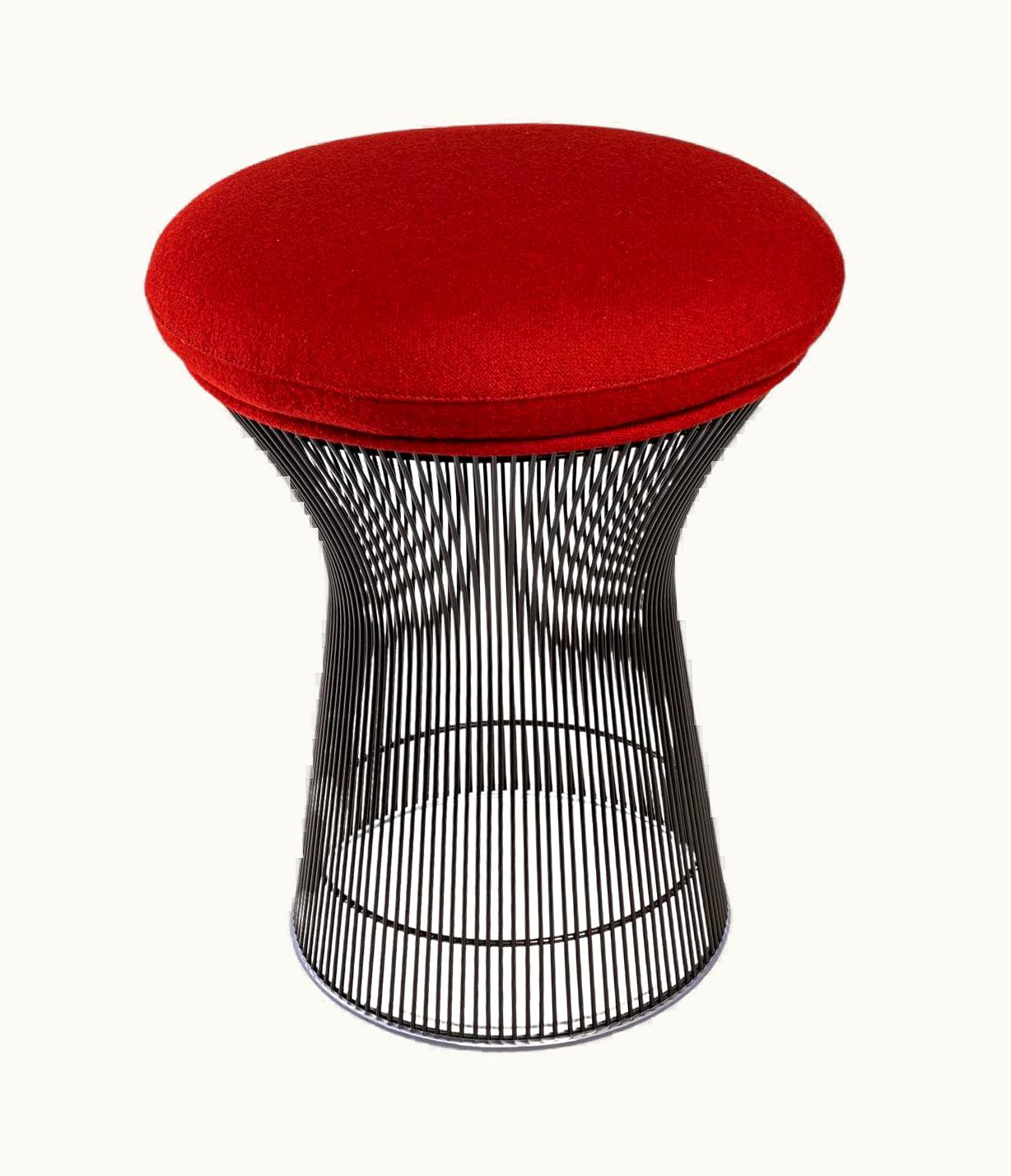 Warren Platner, Knoll International, Kvadrat Tonus Fabric Stool Bronze Metal UZ0200696