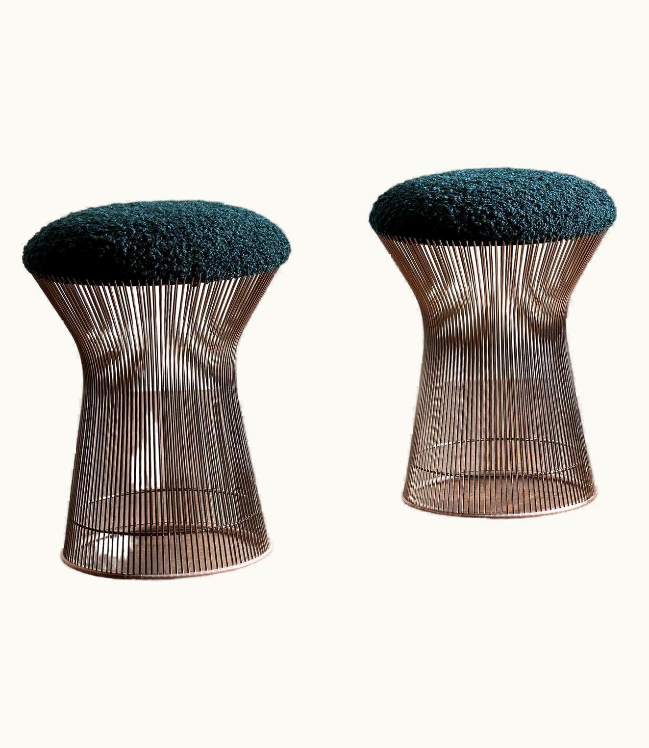 Warren Platner Warren Platner Pair Of Warren Platner Wire Stools For Knoll, 1960s