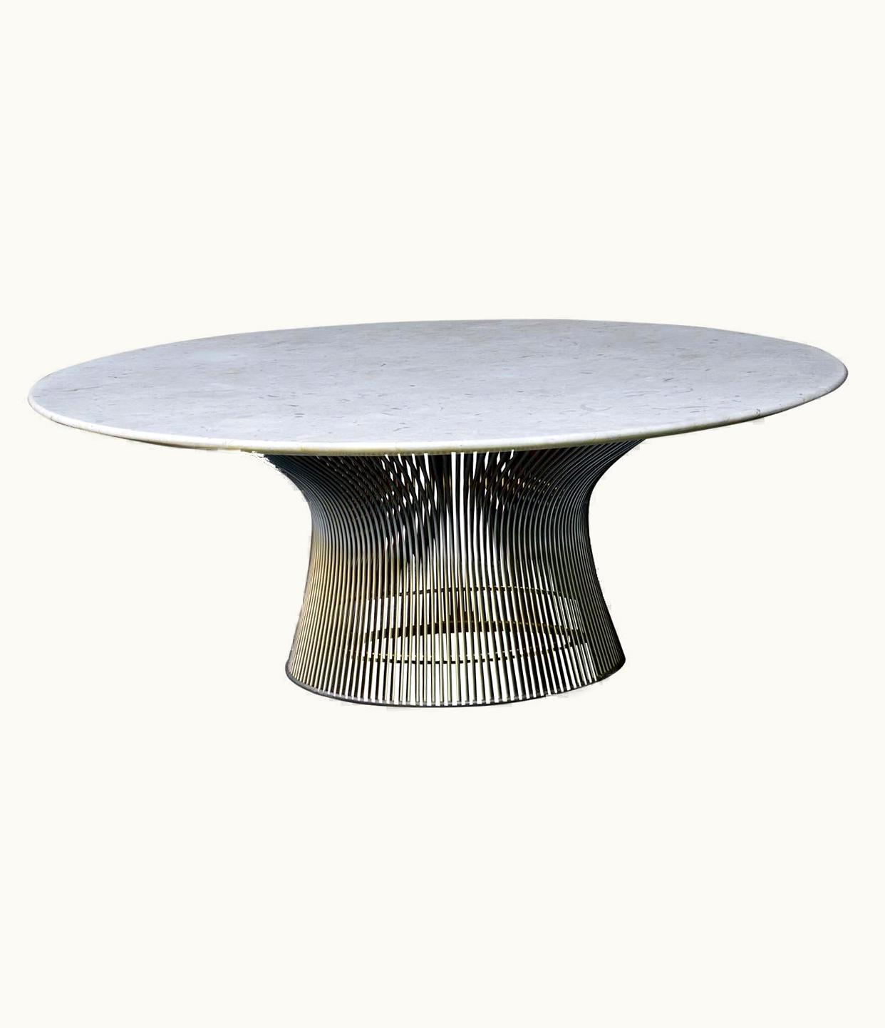 Warren Platner Vintage 60s Architects Coral Reef Stone+Nickel Coffee Table Sarasota Minimalism