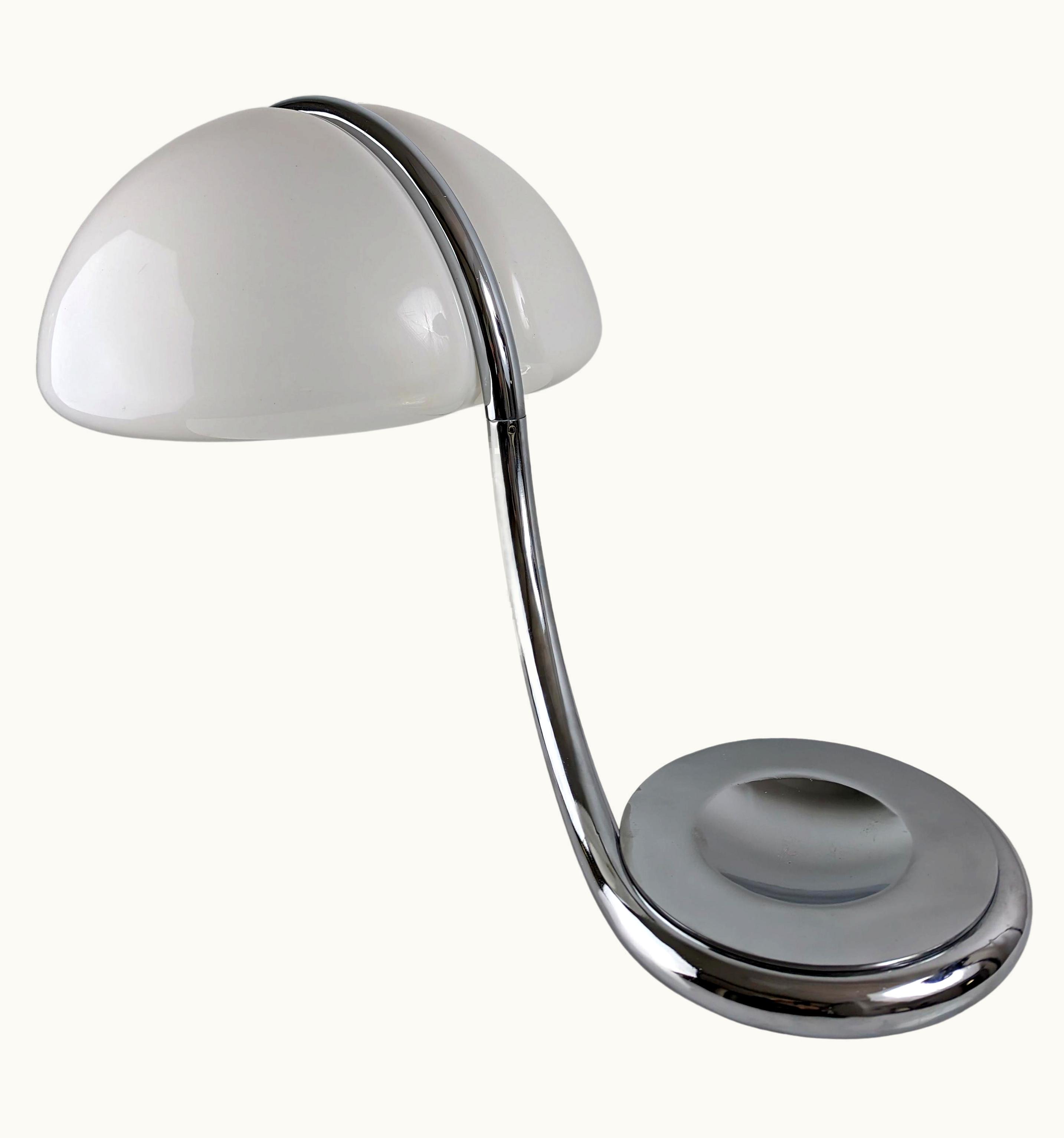 Elio Martinelli Elio Martinelli Serpente Lamp By Elio Martinelli In Chrome 1960s