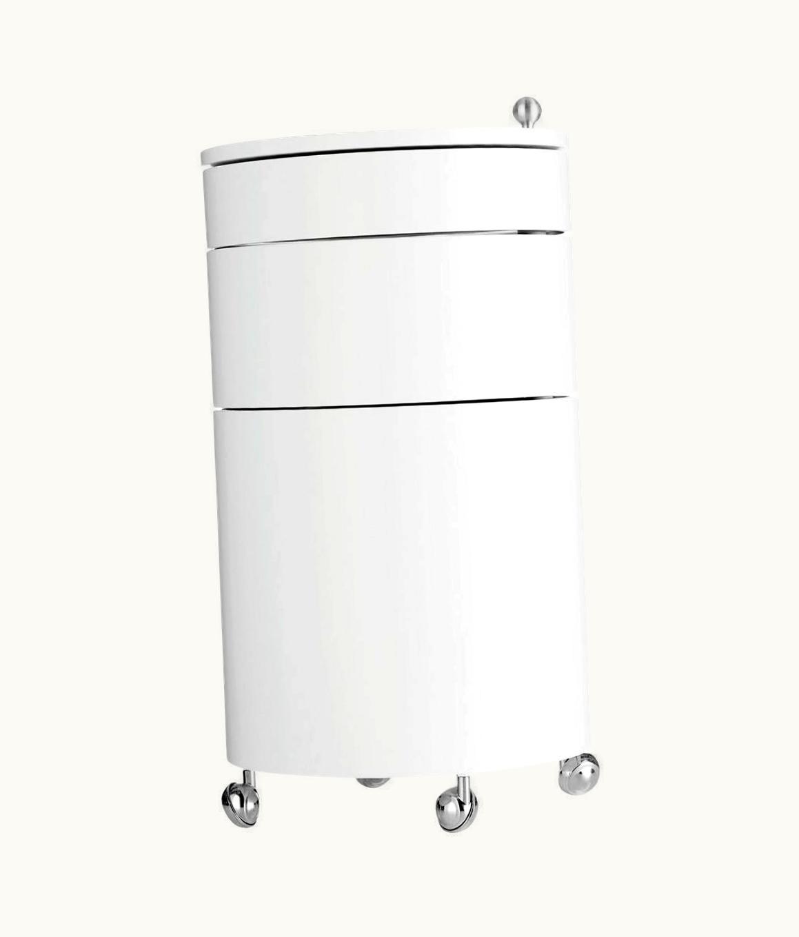 Verner Panton Verner Panton 'Barboy' Side Table And Storage Cabinet In White For Verpan