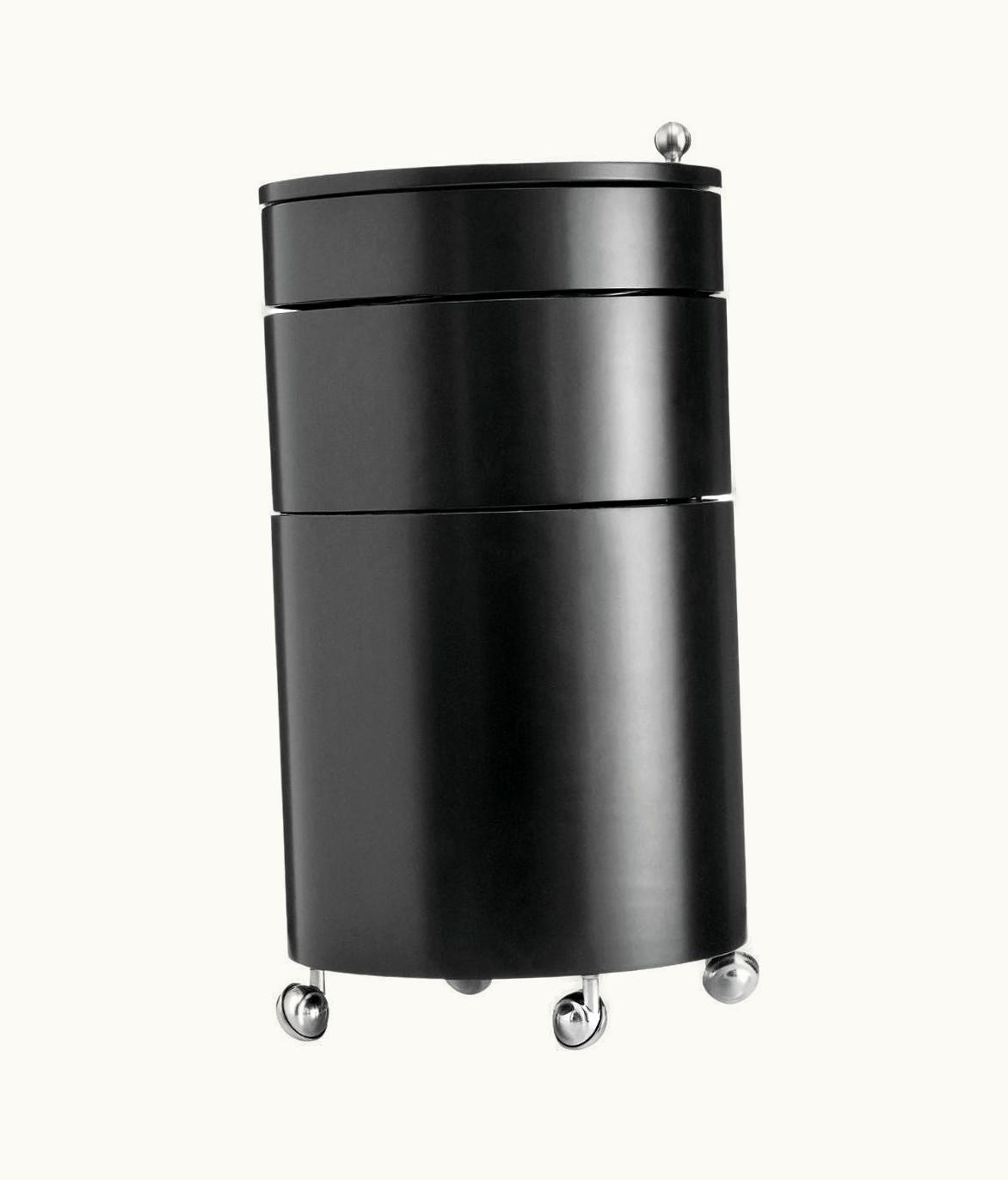 Verner Panton Verner Panton 'Barboy' Side Table And Storage Cabinet In Black For Verpan