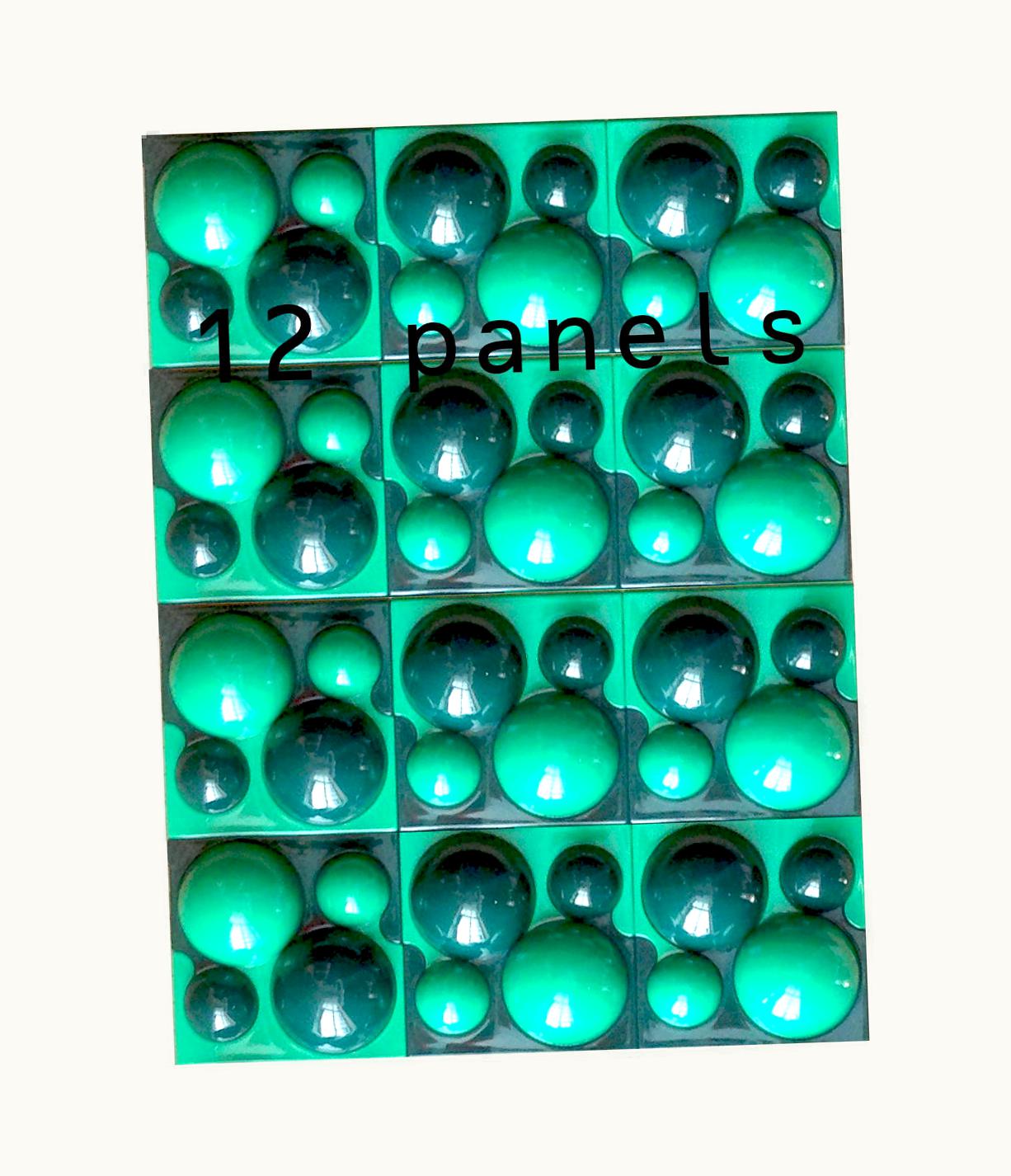 Verner Panton Verner Panton Set Of 12 Wall Elements In Dark And Light Green By Verner Panton