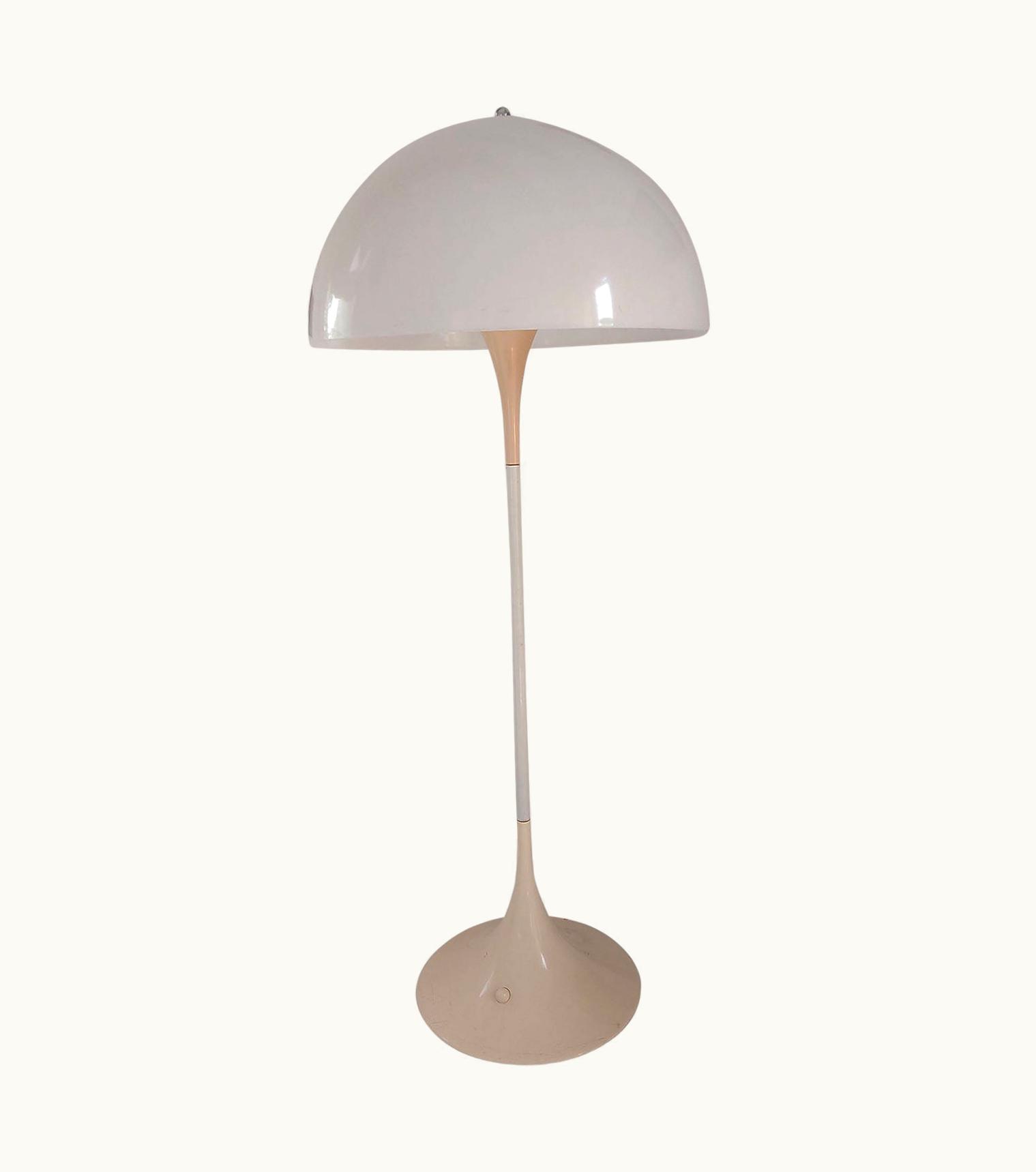 Verner Panton Verner Panton Vintage White Panthella Floor Lamp, Louis Poulsen, Denmark, 1971