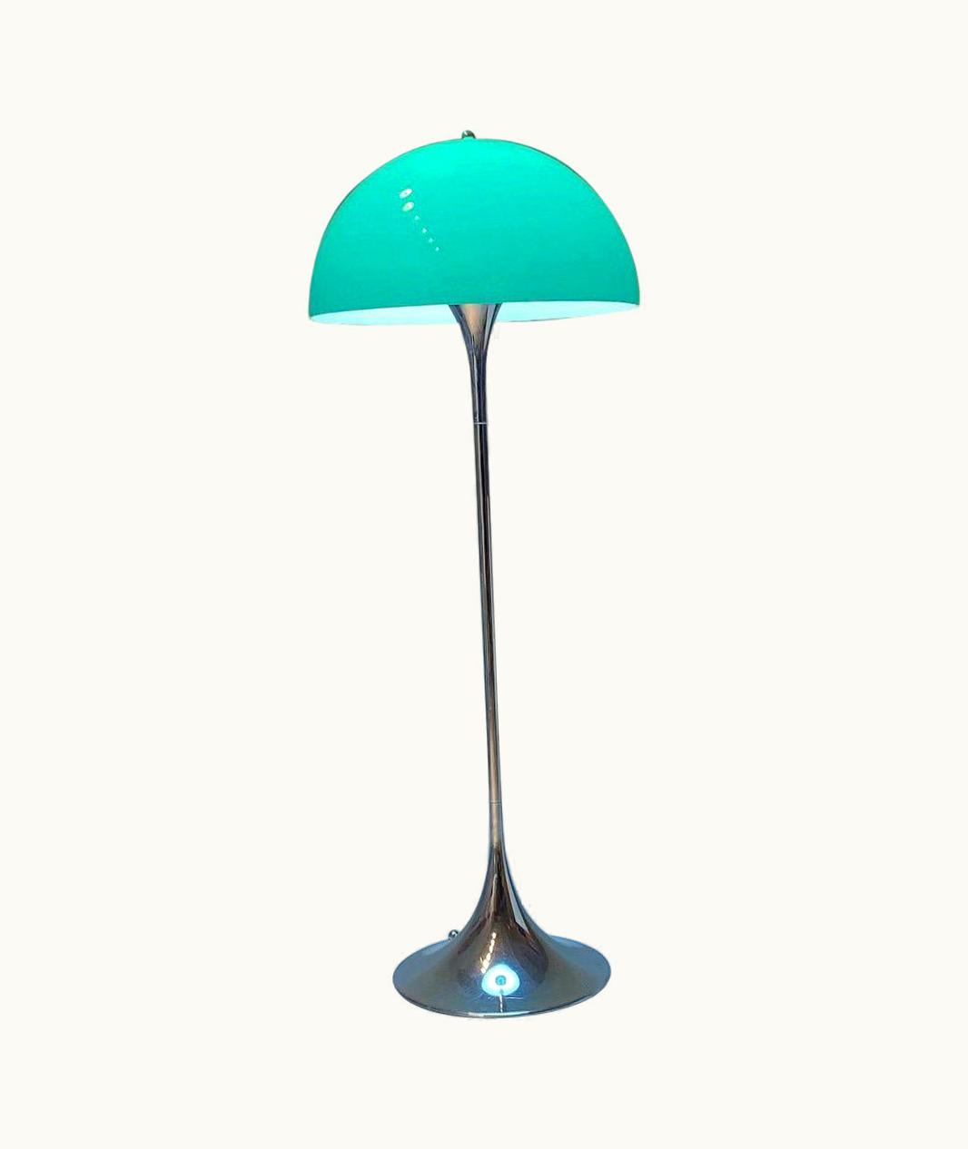 Verner Panton Verner Panton Chrome Panthella Floor Lamp By Verner Panton For Louis Poulsen, Denmark, 1970s