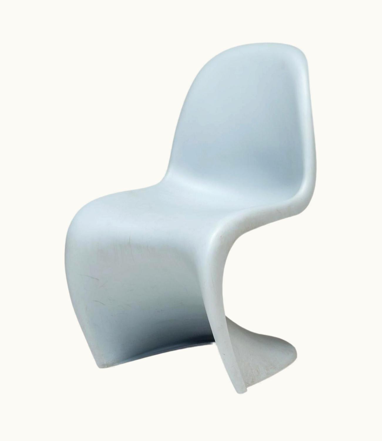 Verner Panton Verner Panton Mid-Century Modern Light Blue Panton Chairs By Verner Panton For VItra