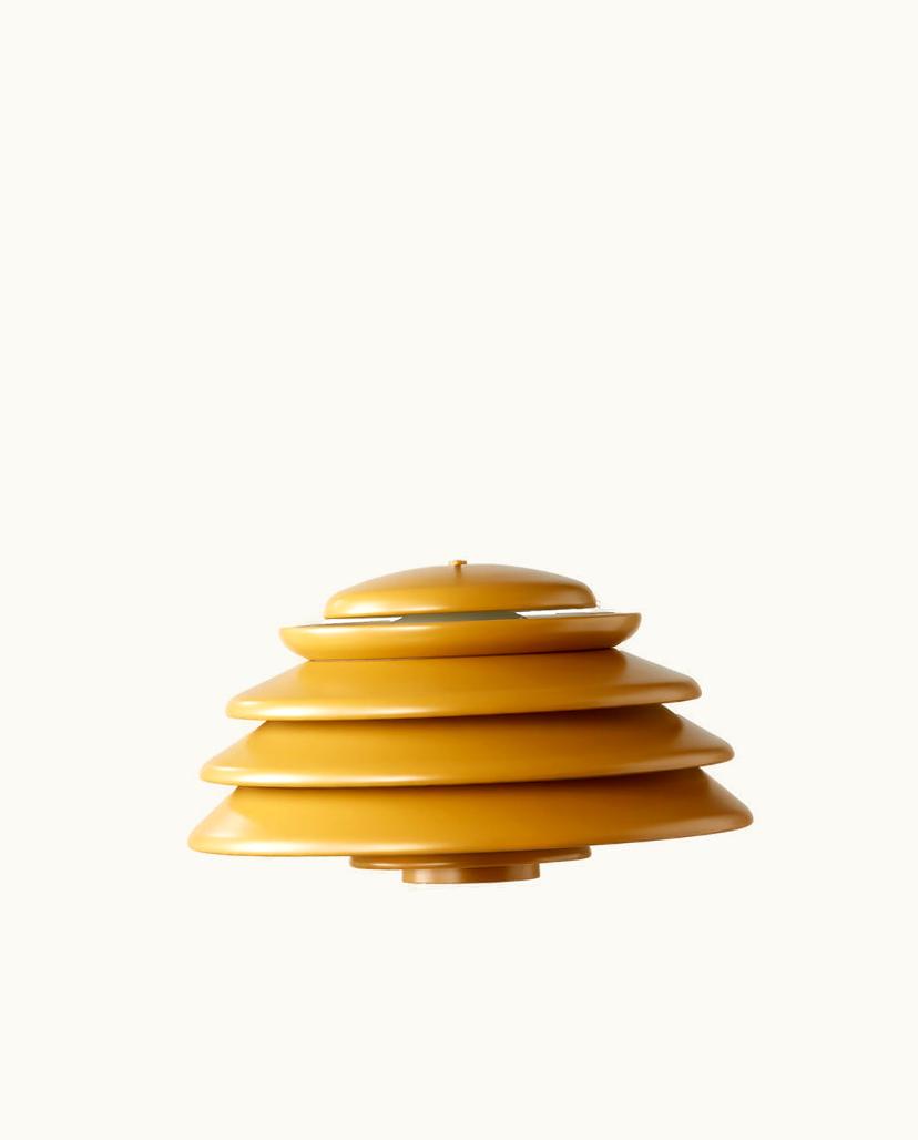Verner Panton Verner Panton 'Hive' Pendant Lamp In Yellow Powder Coated Aluminum For Verpan