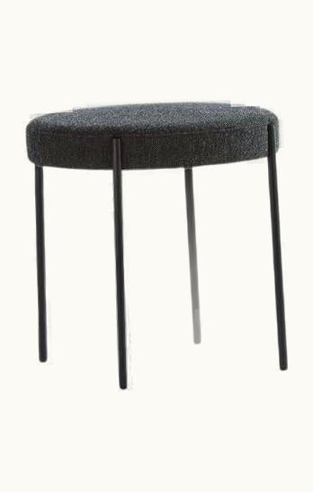 Verner Panton Verner Panton Series 430 Stool - Black And White Frame