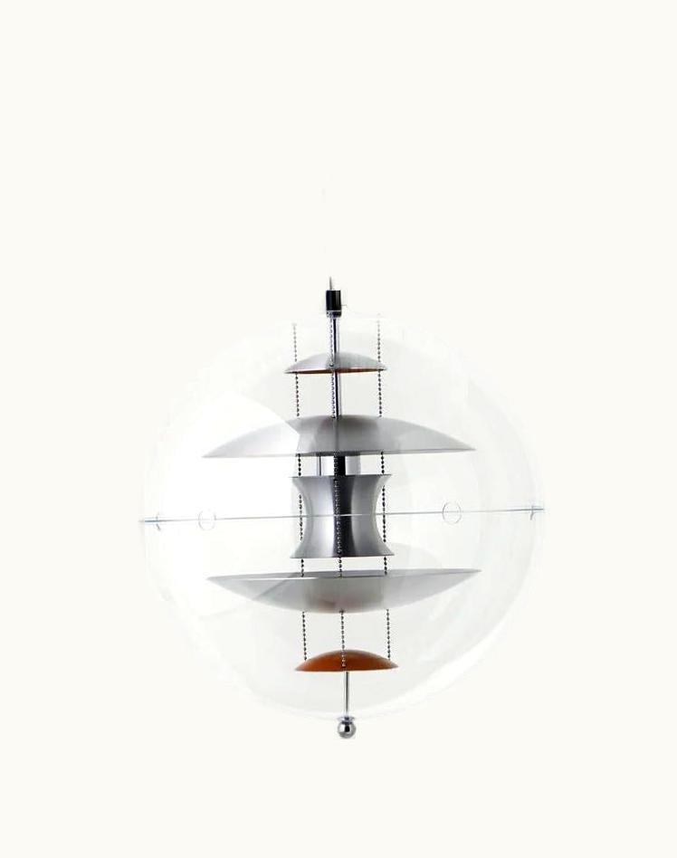 Verner Panton Verner Panton Vp Globe Pendant Lamp, Brushed Aluminum By Verner Panton