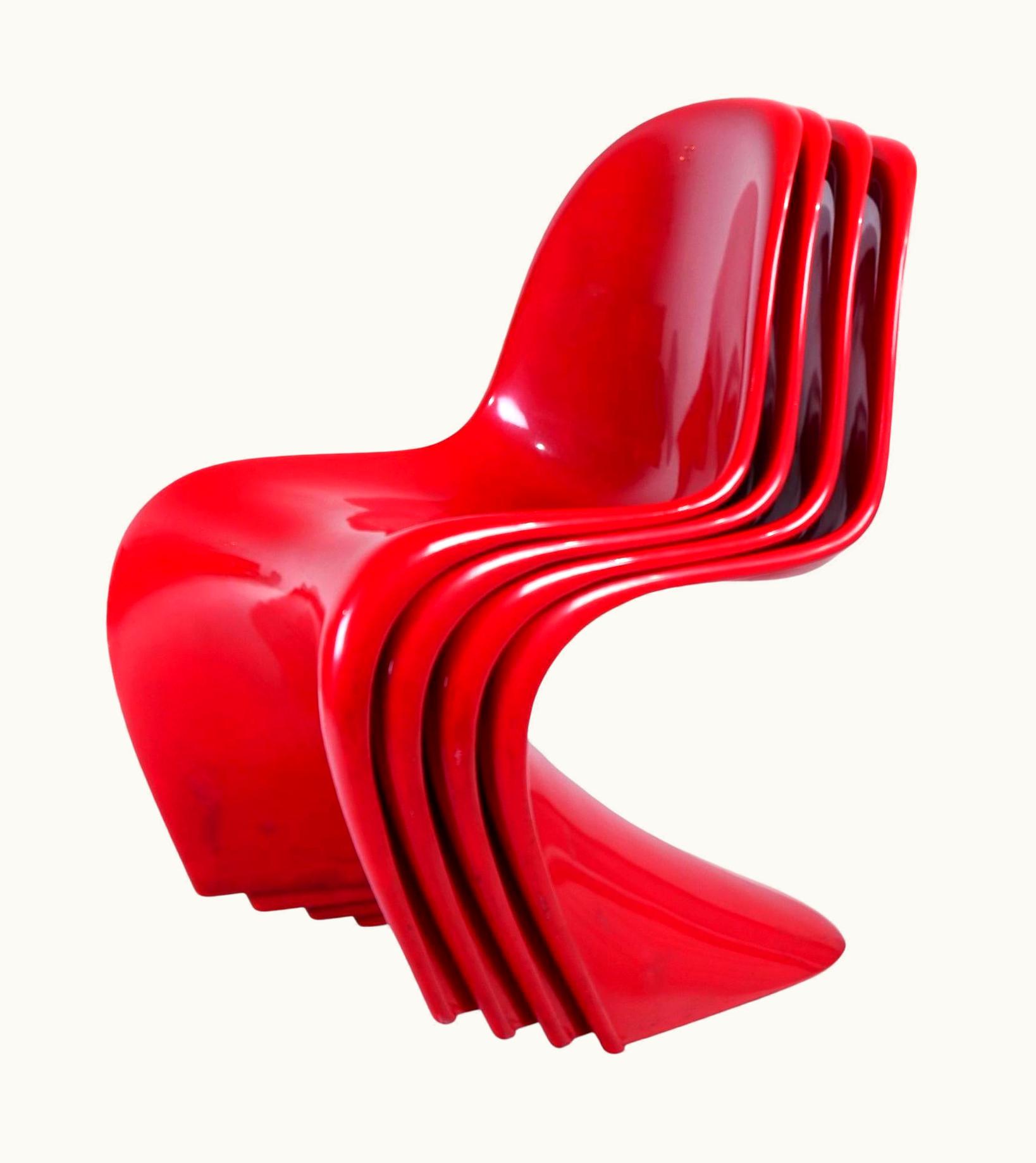 Verner Panton Verner Panton 1st Edition Vintage Panton Chairs, VItra Herman Miller Collection, 1960's