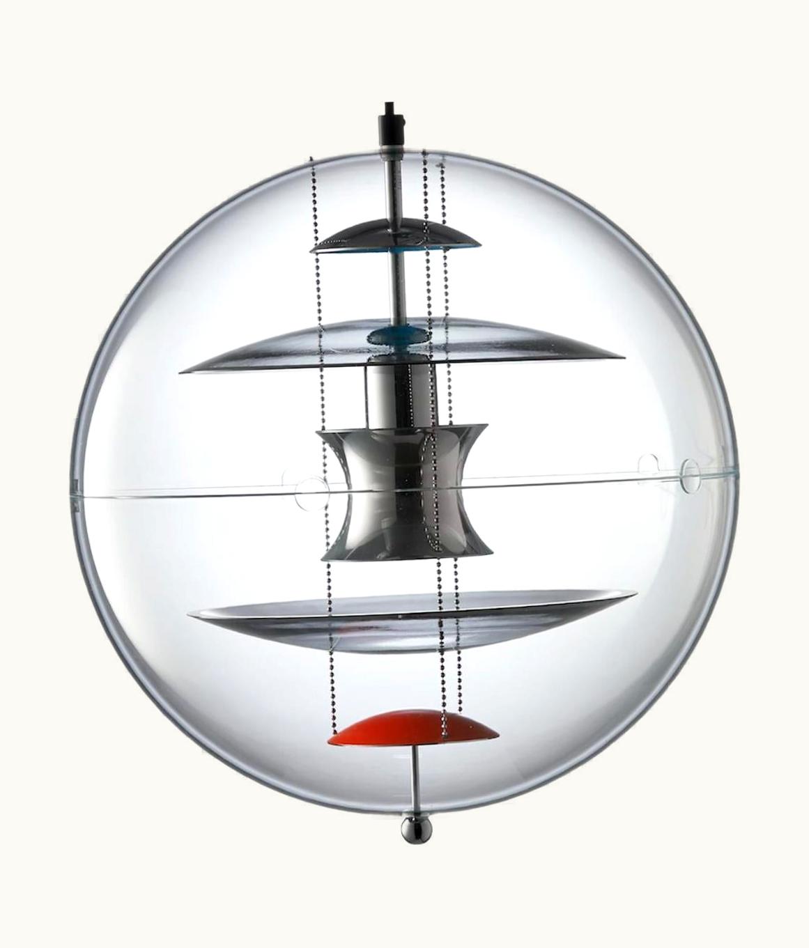 Verner Panton Verner Panton 'VP Globe' Pendant In Smoke Colored Glass And Acrylic For Verpan